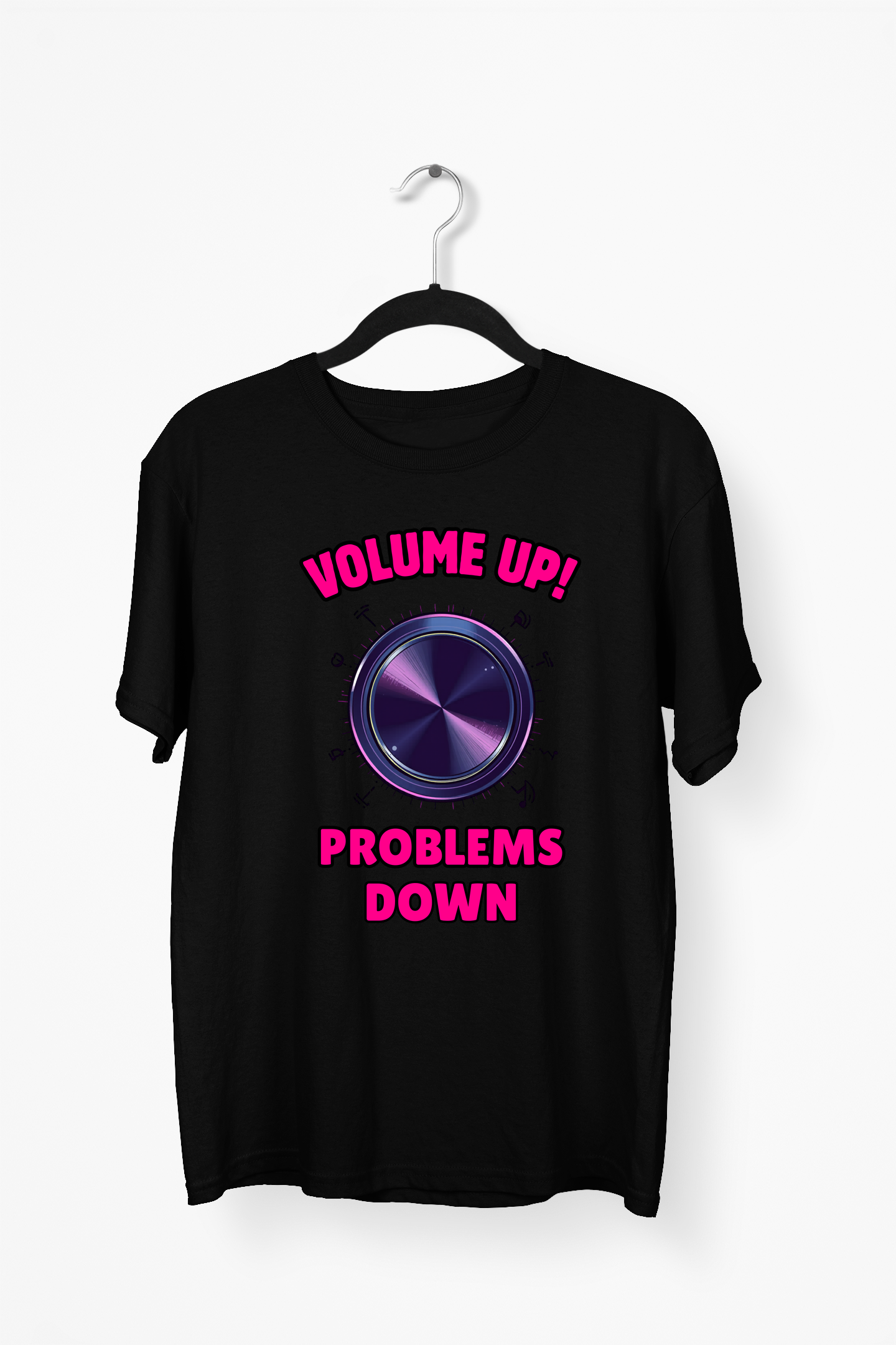 Neon Volume Knob Premium Tee — Black