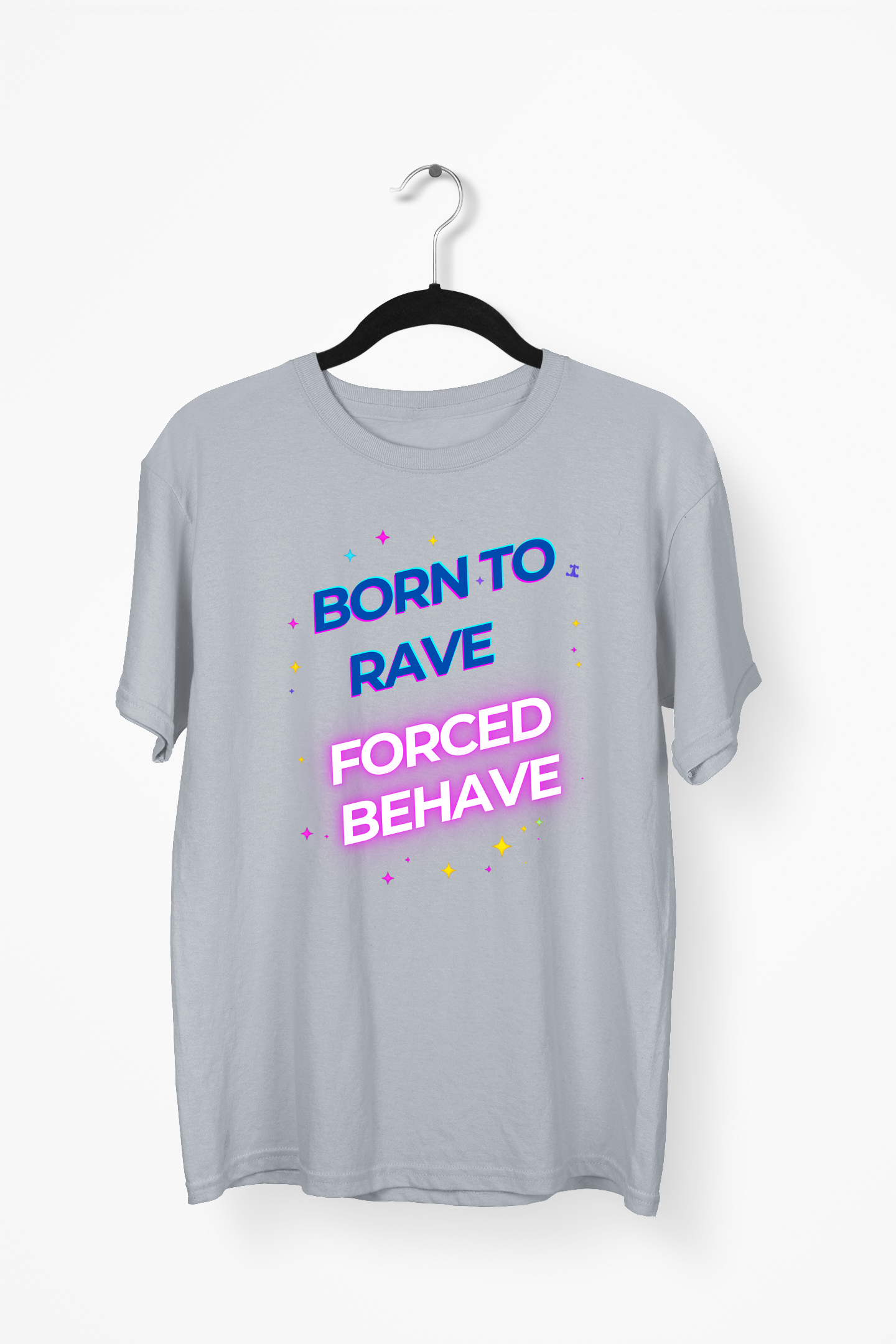 Retro Neon Premium Tee — Gray