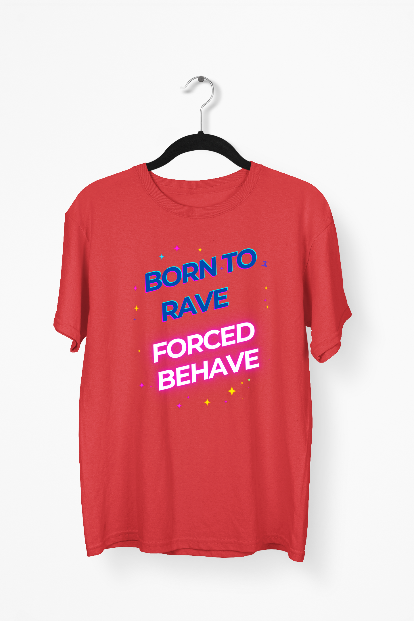 Retro Neon Premium Tee — Red