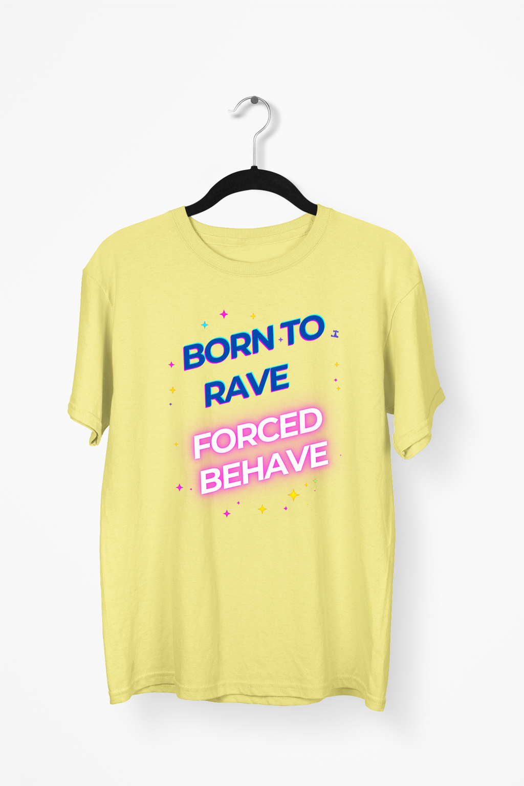 Retro Neon Premium Tee — Yellow