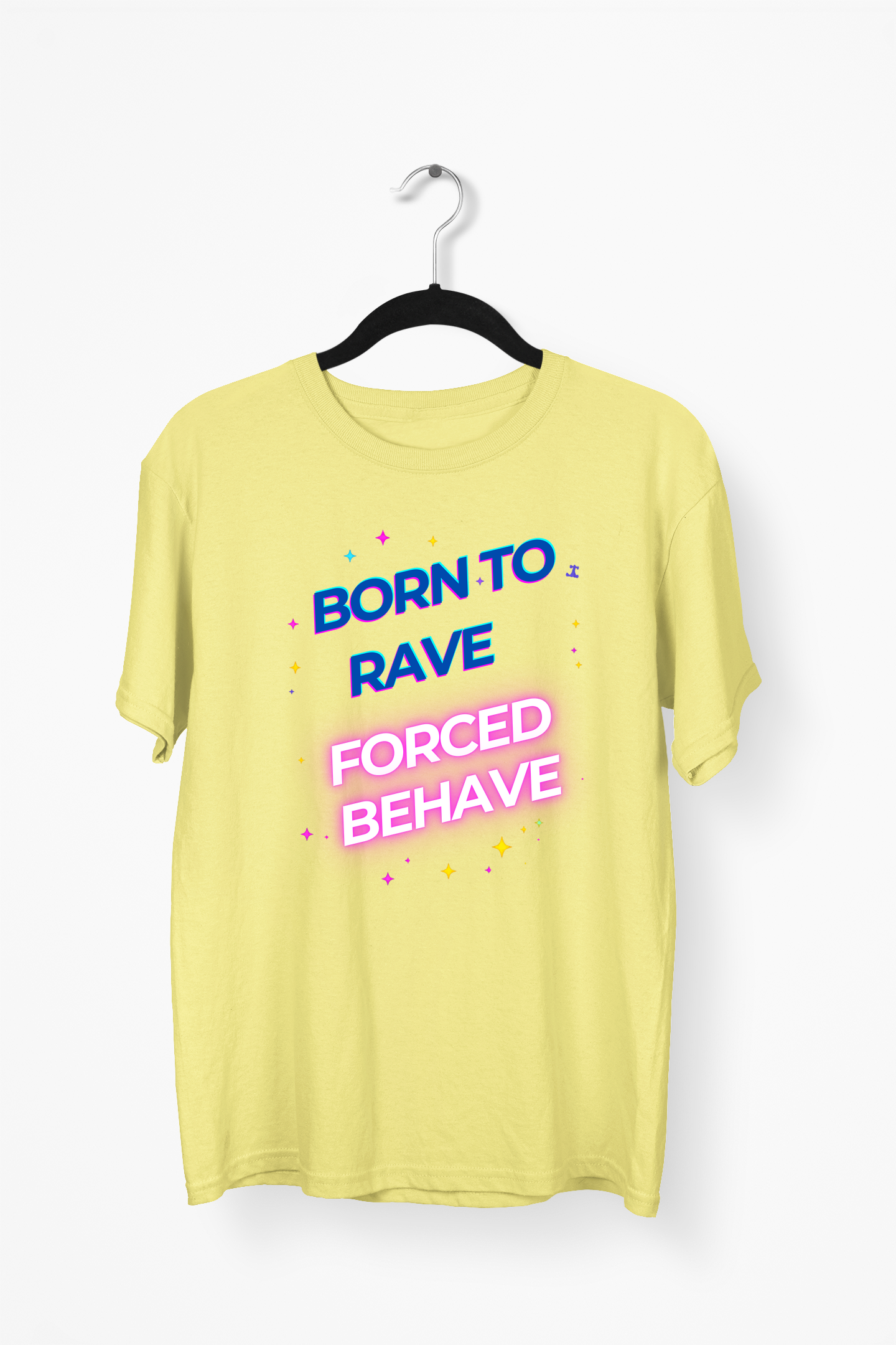 Retro Neon Premium Tee — Yellow