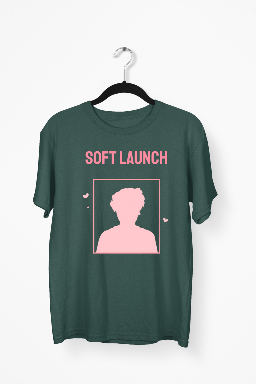 Minimal Soft Launch Premium Tee — Bottle Green