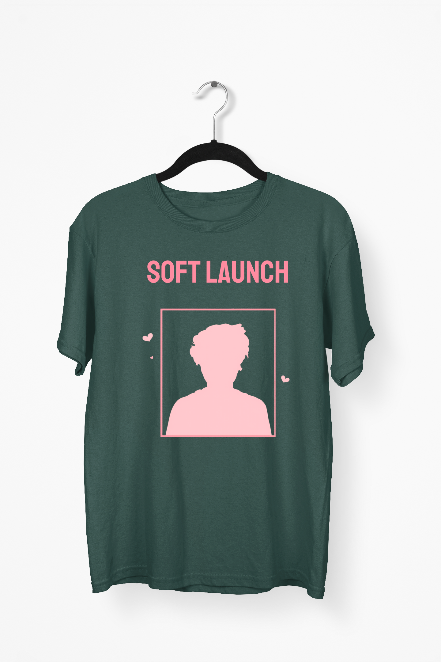 Minimal Soft Launch Premium Tee — Bottle Green