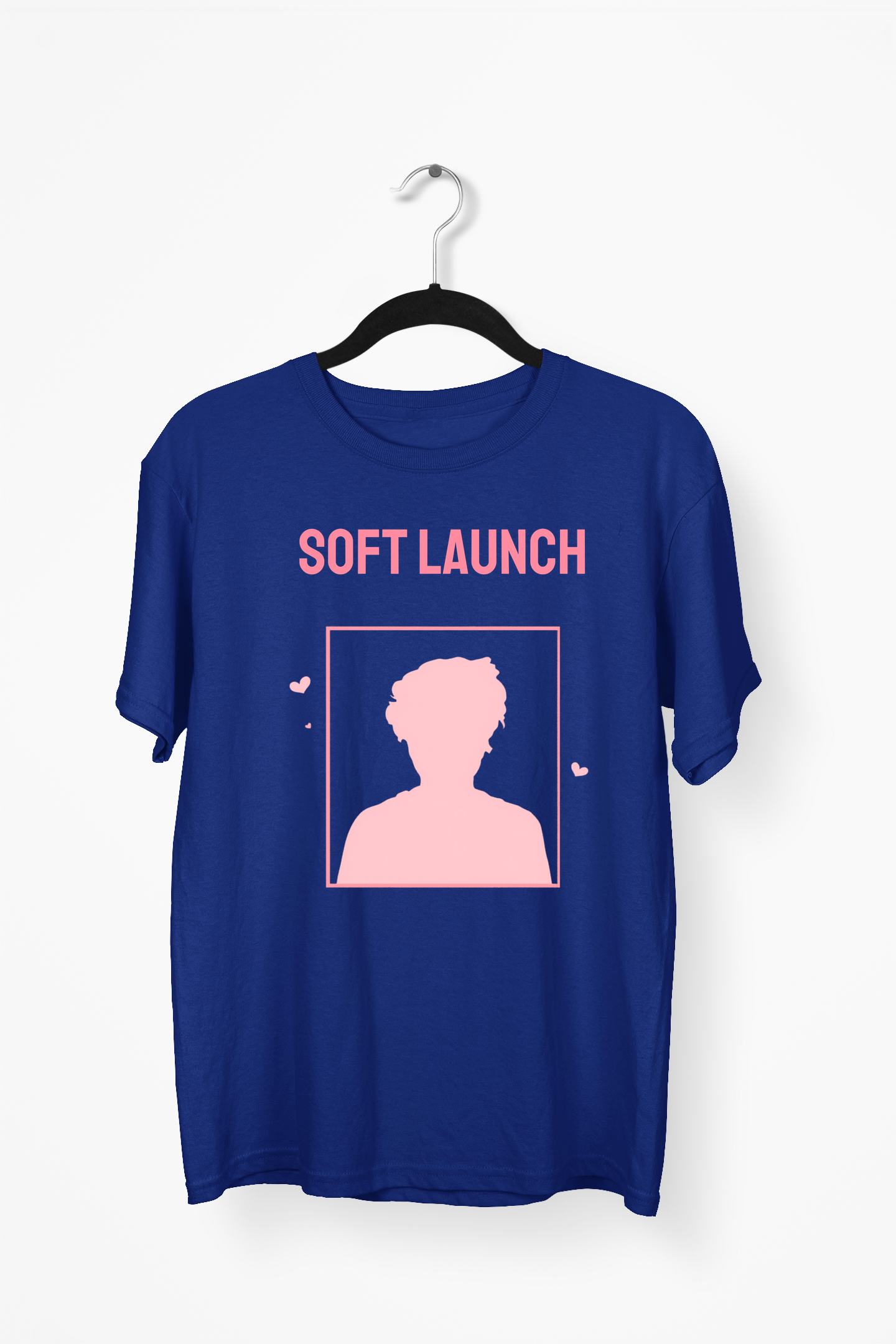 Minimal Soft Launch Premium Tee — Navy Blue