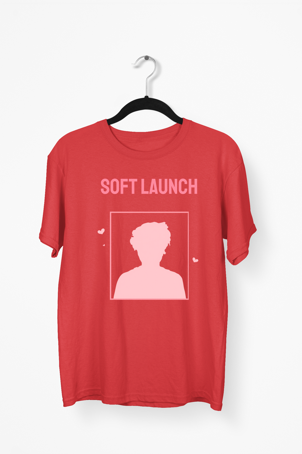 Minimal Soft Launch Premium Tee — Red