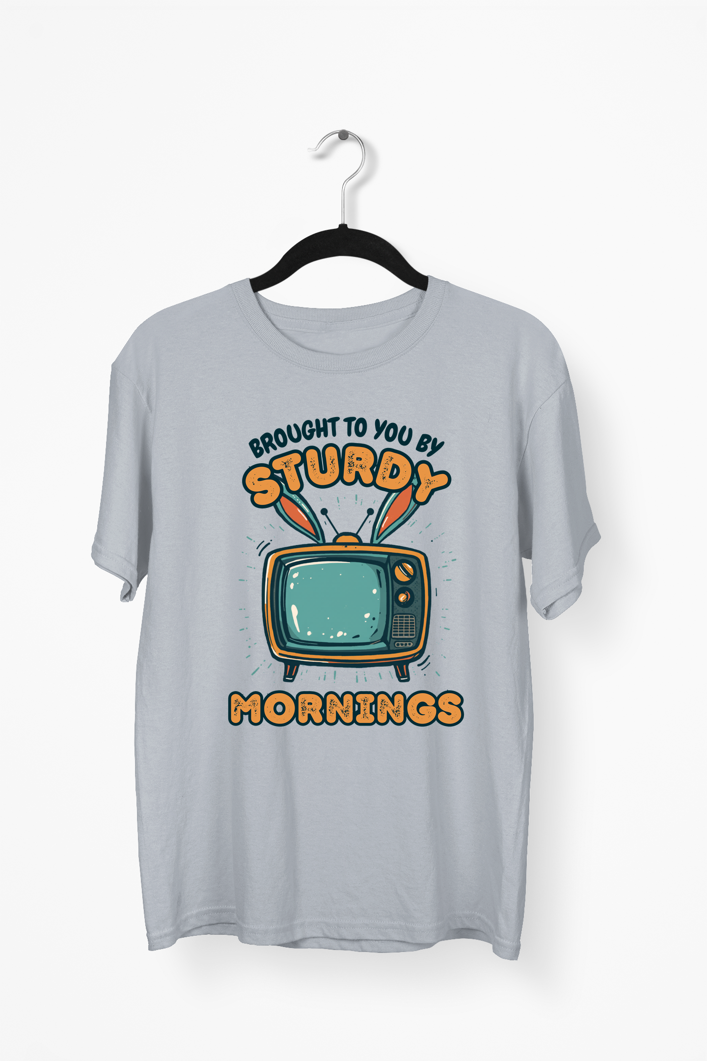 Retro TV Premium Tee — Gray
