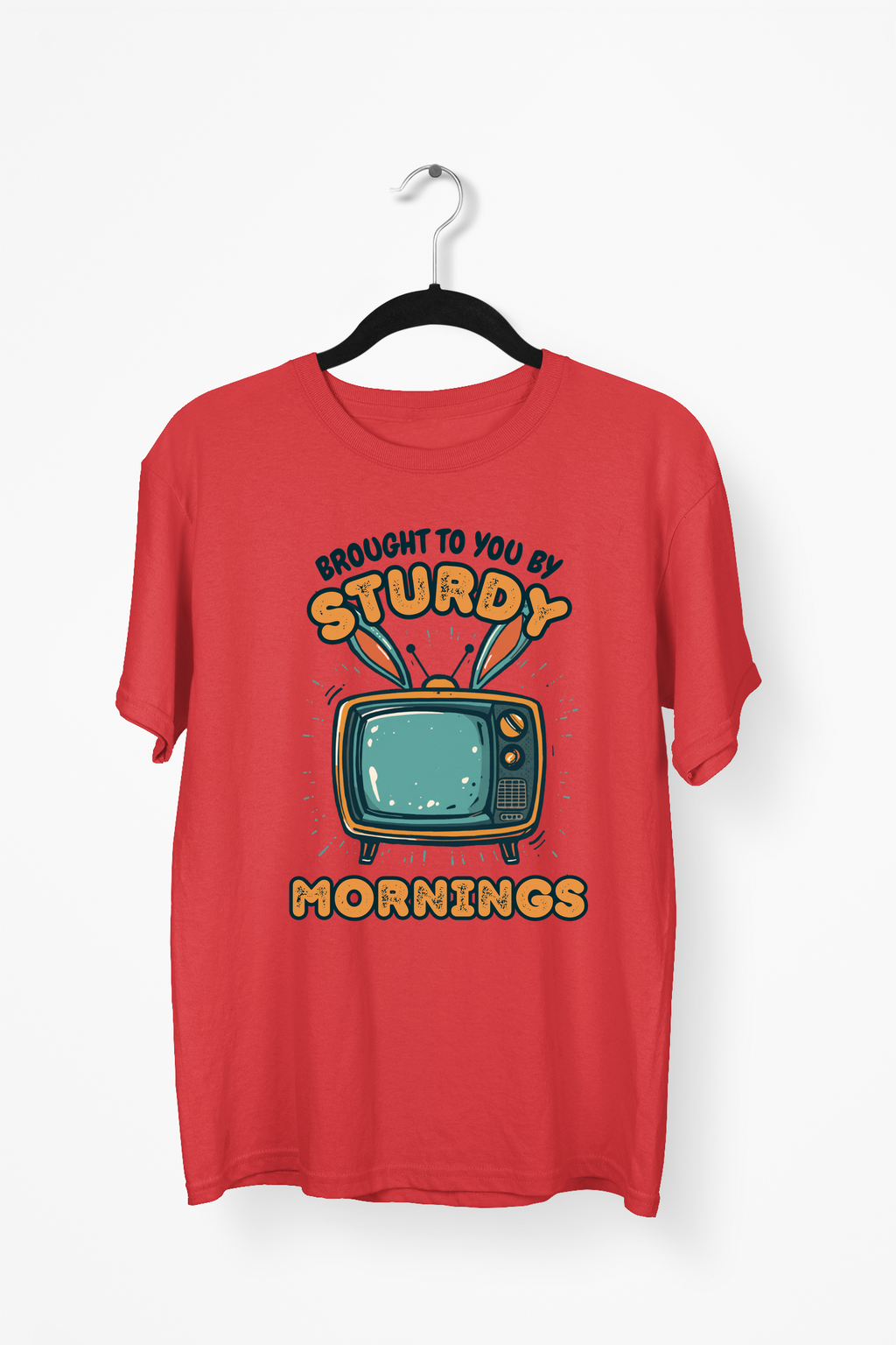 Retro TV Premium Tee — Red