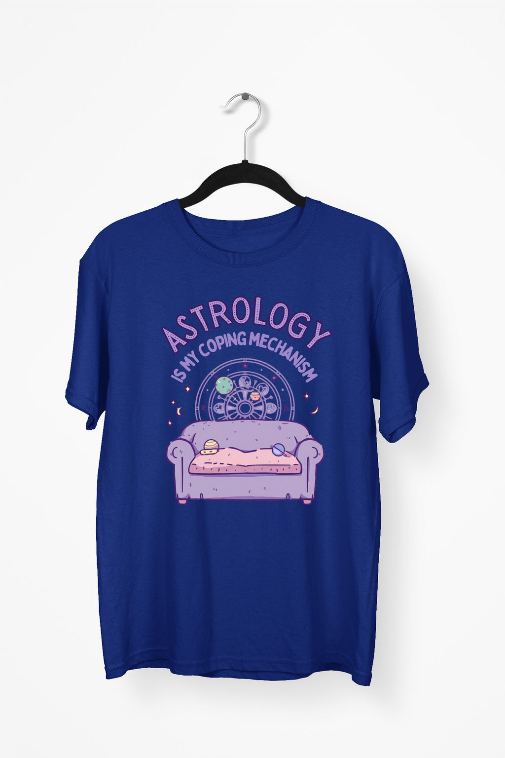 Astrology Therapy Premium Tee — Navy Blue