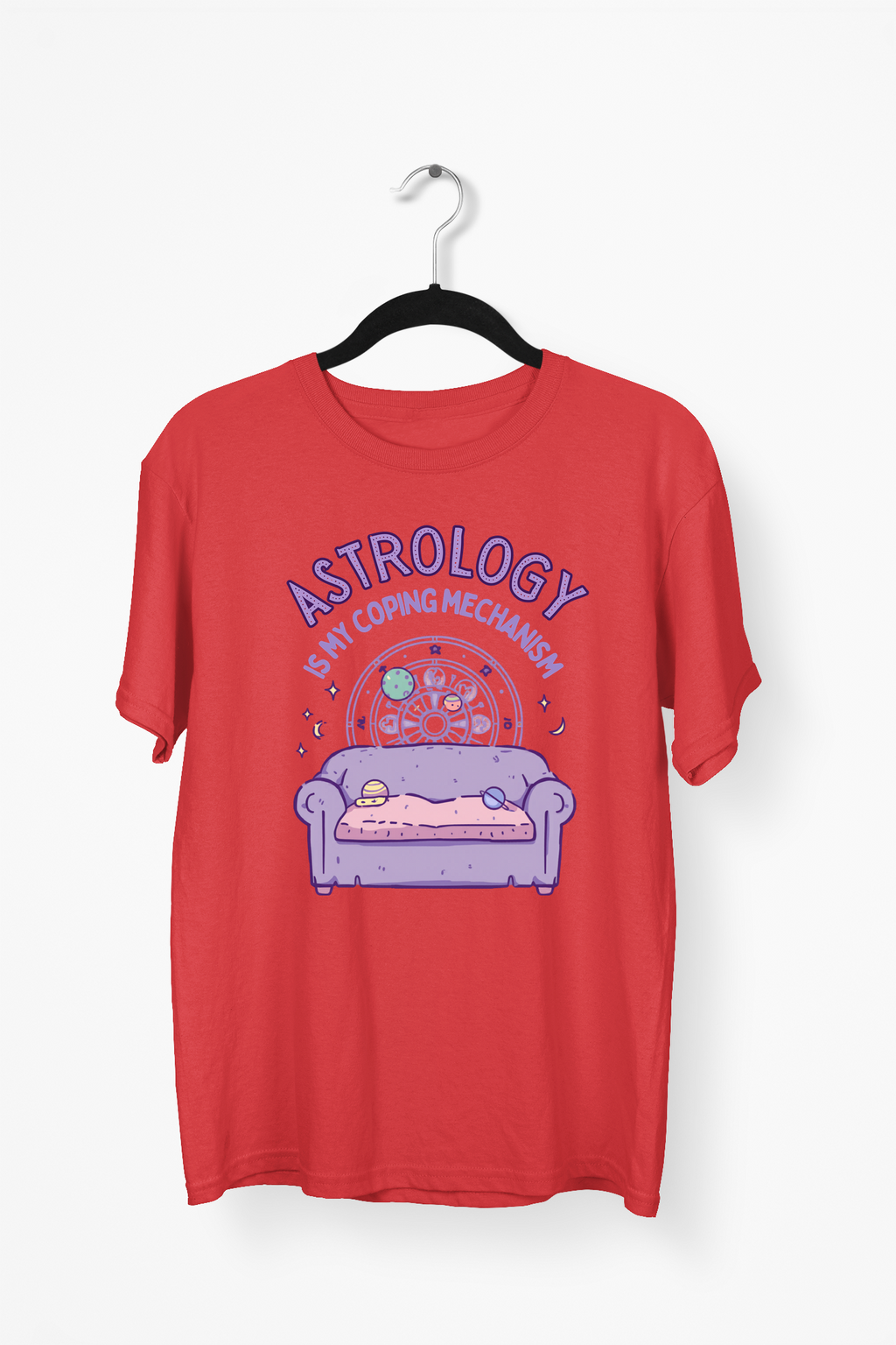 Astrology Therapy Premium Tee — Red