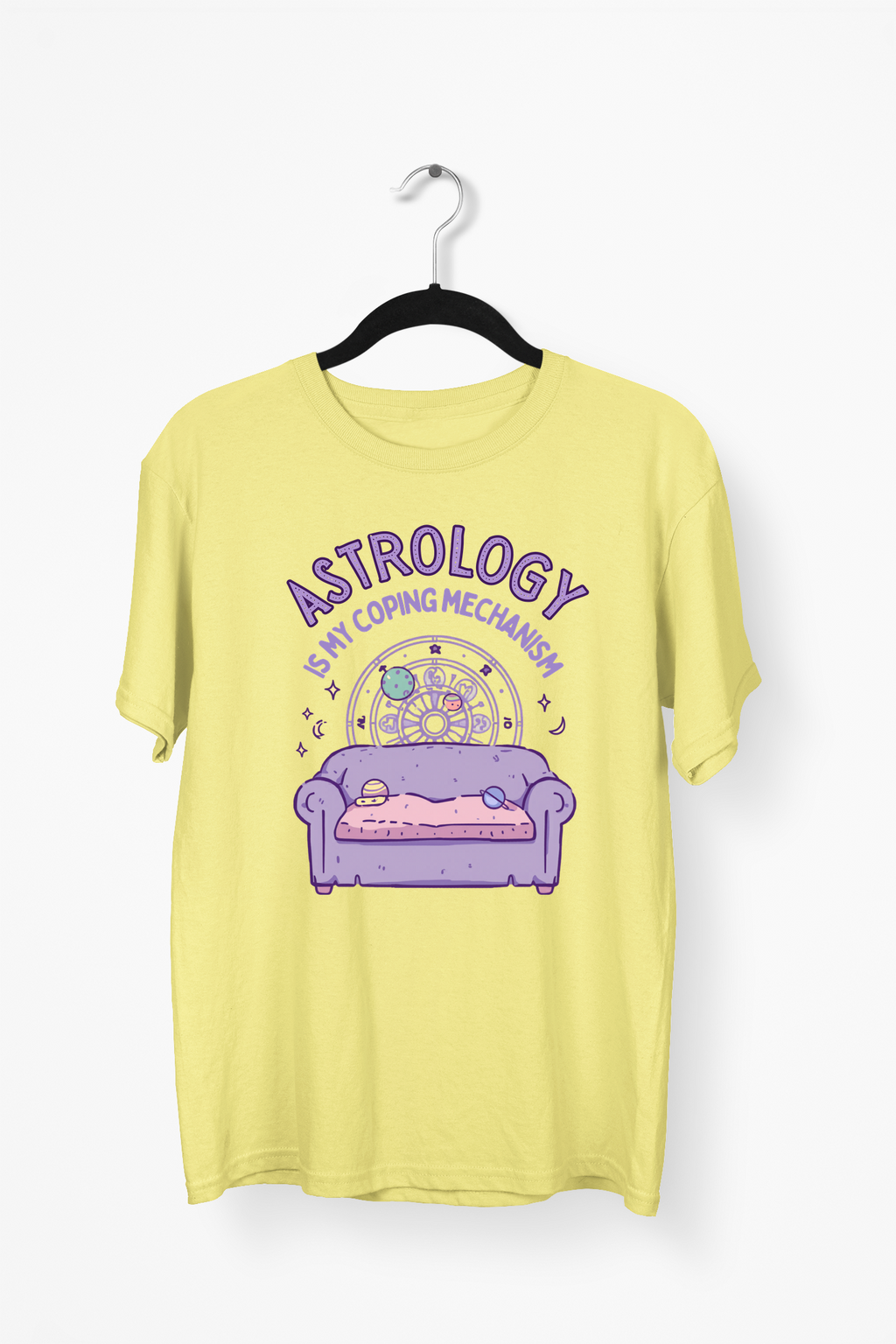 Astrology Therapy Premium Tee — Yellow