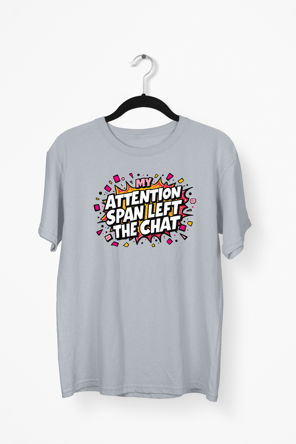 My Attention Span Left The Chat Premium Tee — Gray