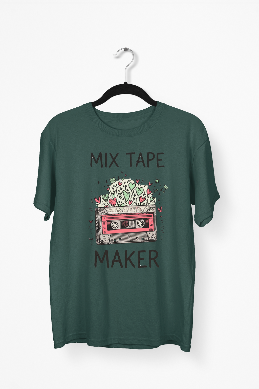 Cassette Tape Premium Tee — Bottle Green