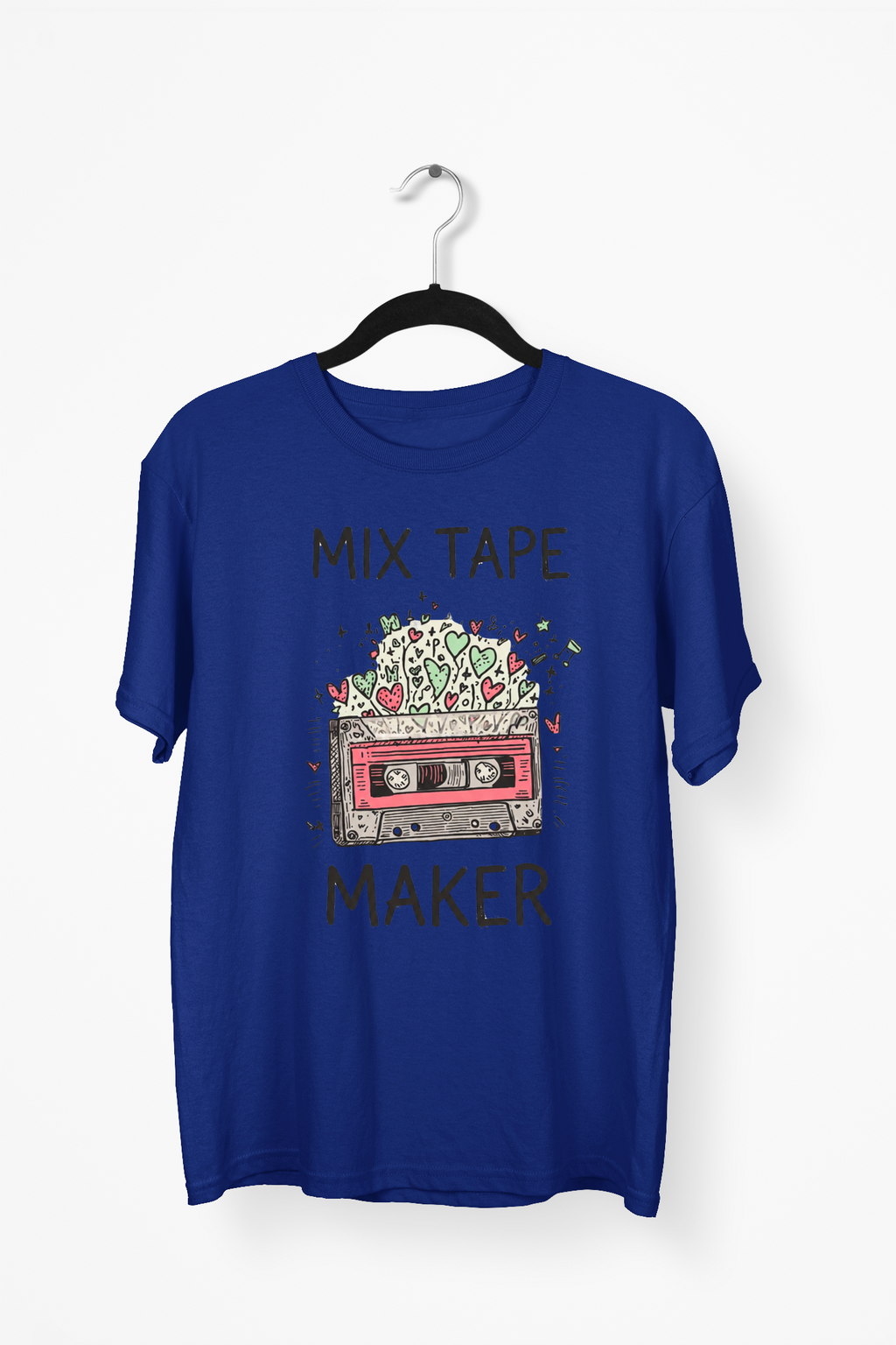 Cassette Tape Premium Tee — Navy Blue