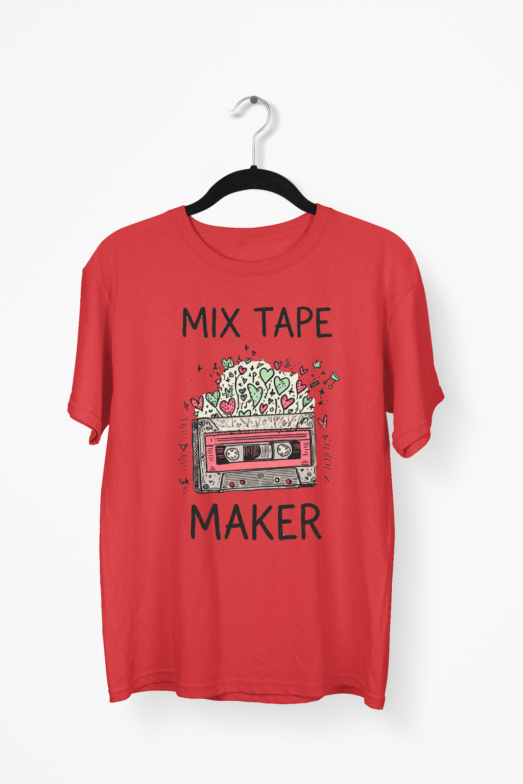 Cassette Tape Premium Tee — Red