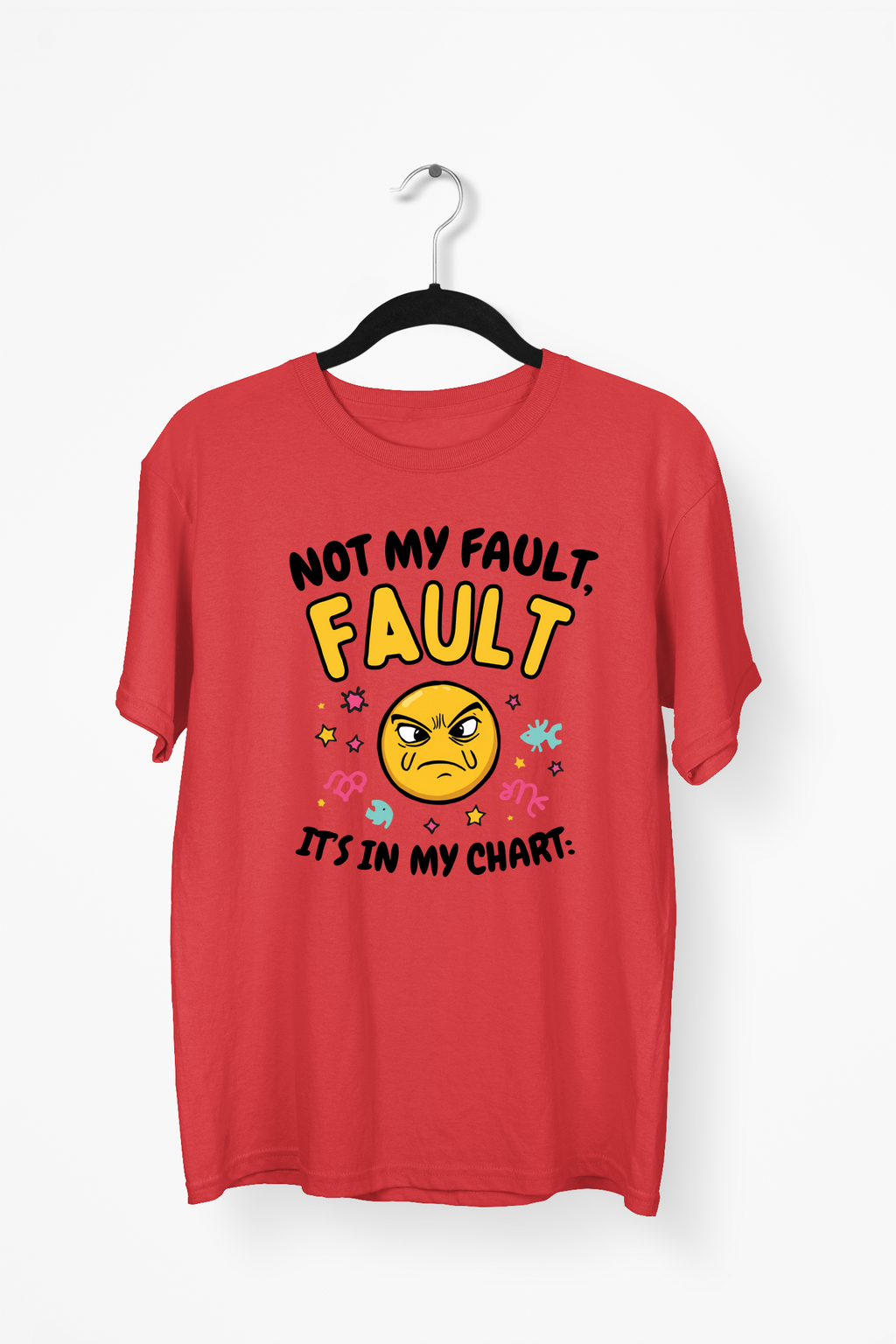 Shrug Emoji Premium Tee — Red