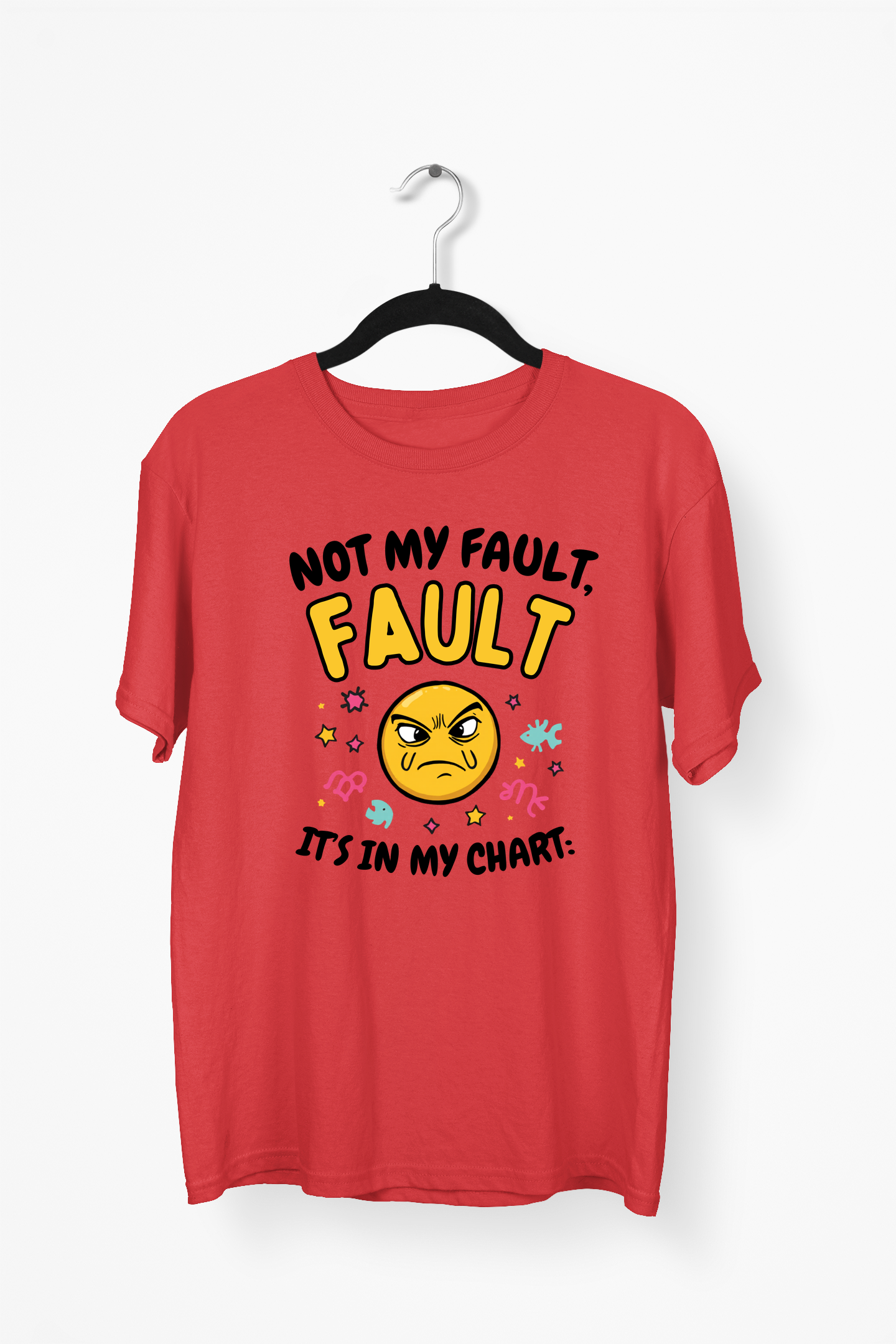 Shrug Emoji Premium Tee — Red