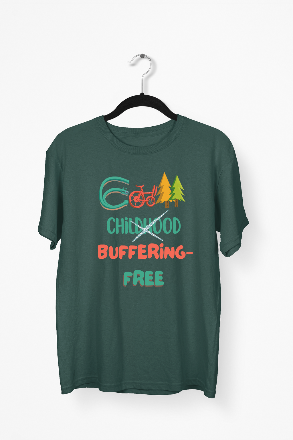 Signature Graphic Premium Tee — Bottle Green