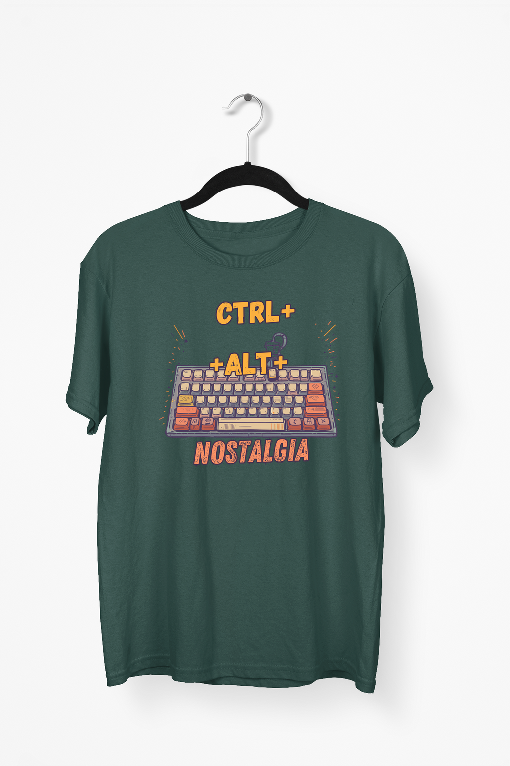 Pastel Keyboard Premium Tee — Bottle Green