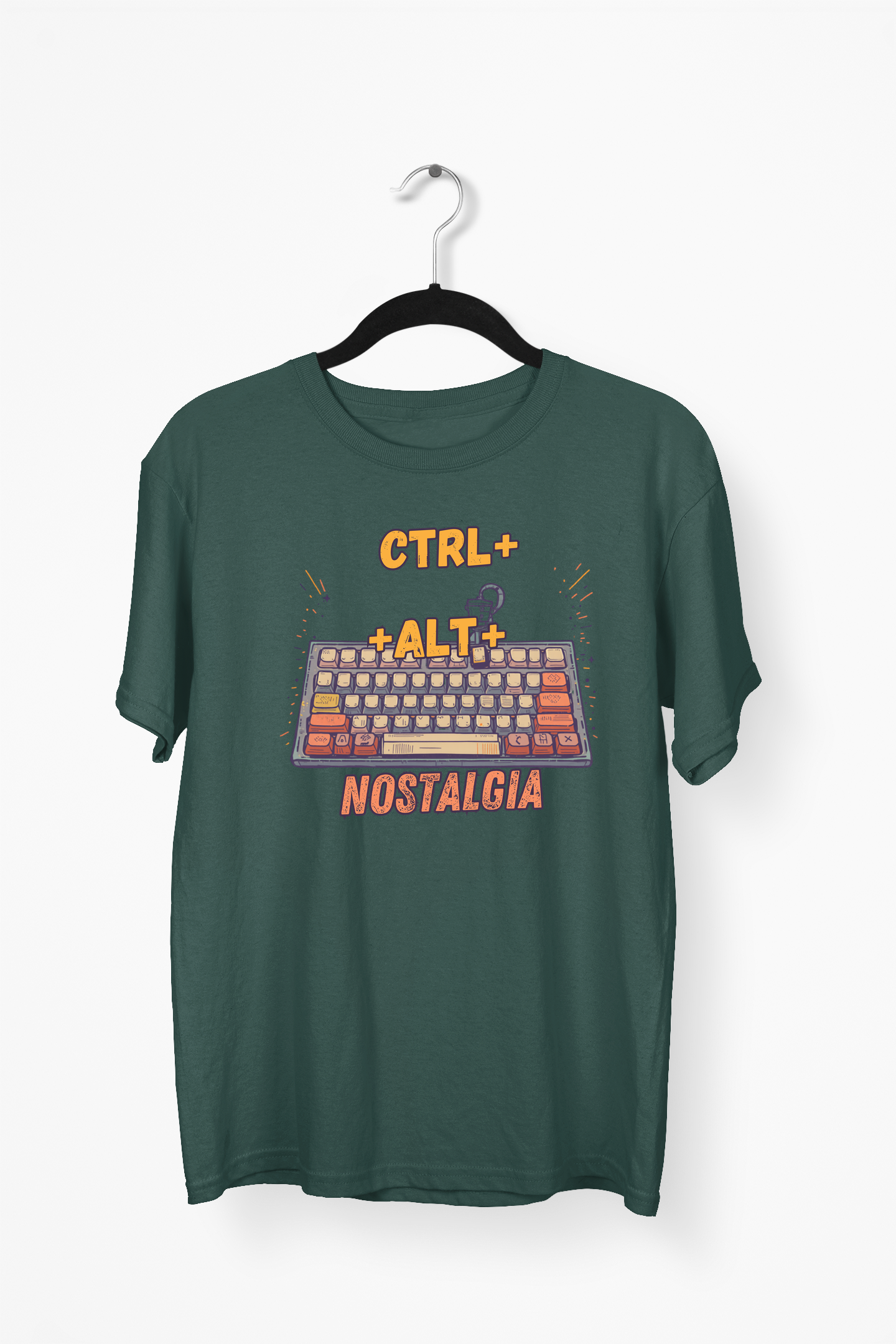 Pastel Keyboard Premium Tee — Bottle Green
