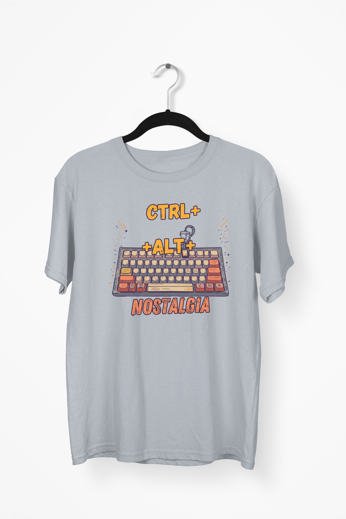 Pastel Keyboard Premium Tee — Gray