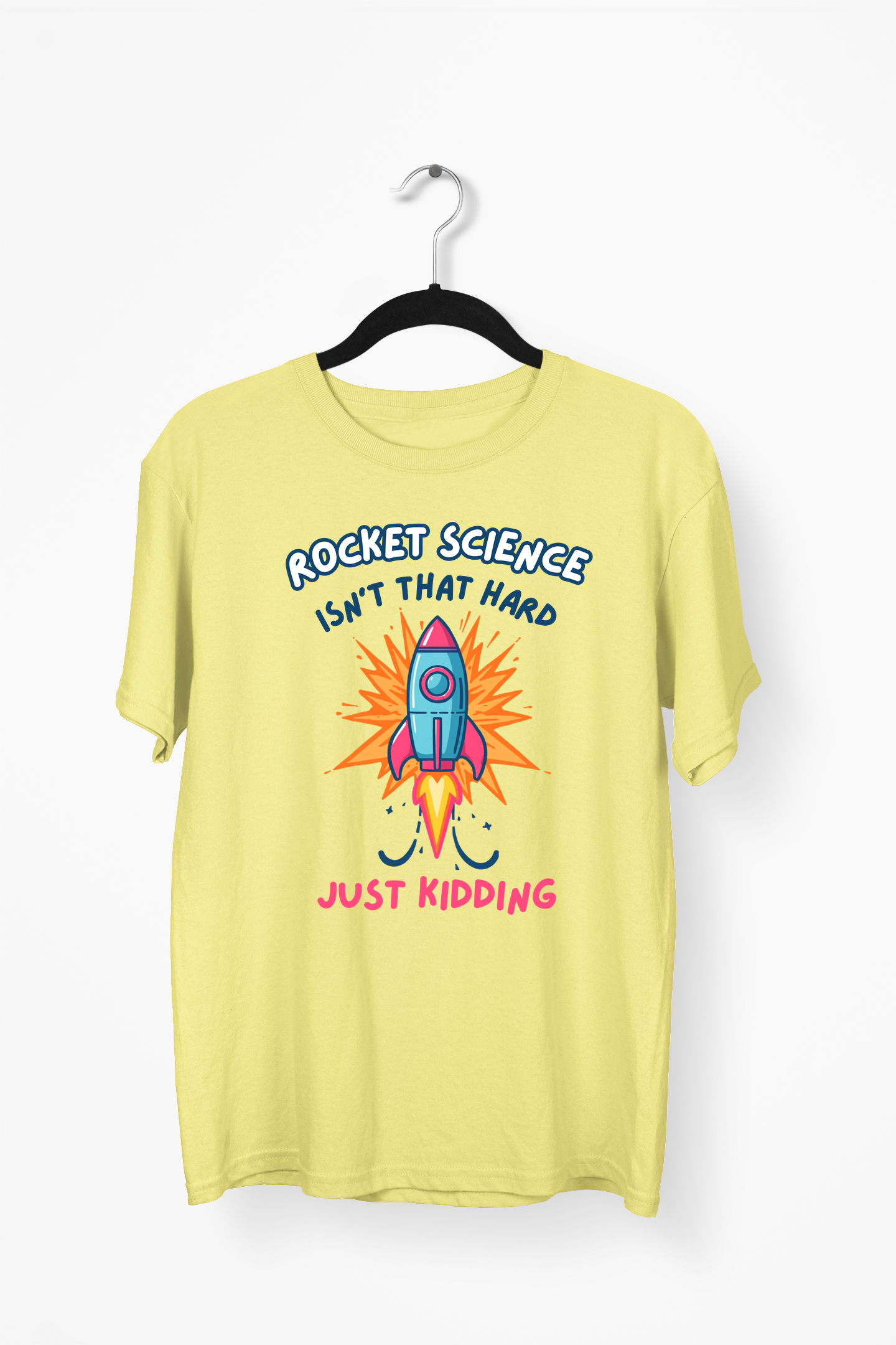 Vector Rocket Premium Tee — Yellow