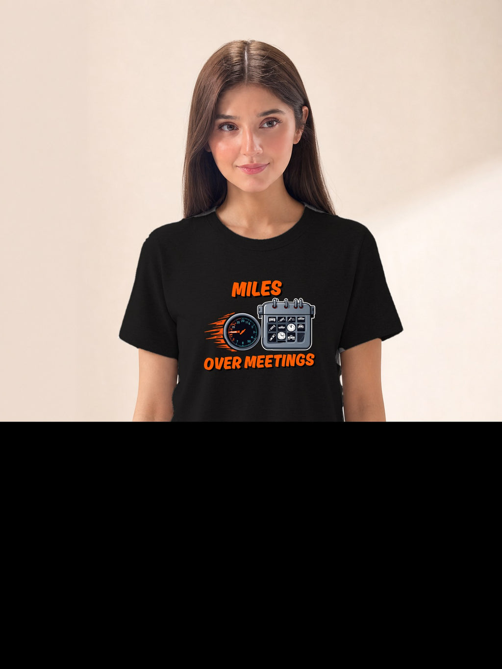 Miles Over Meetings - female model (full)