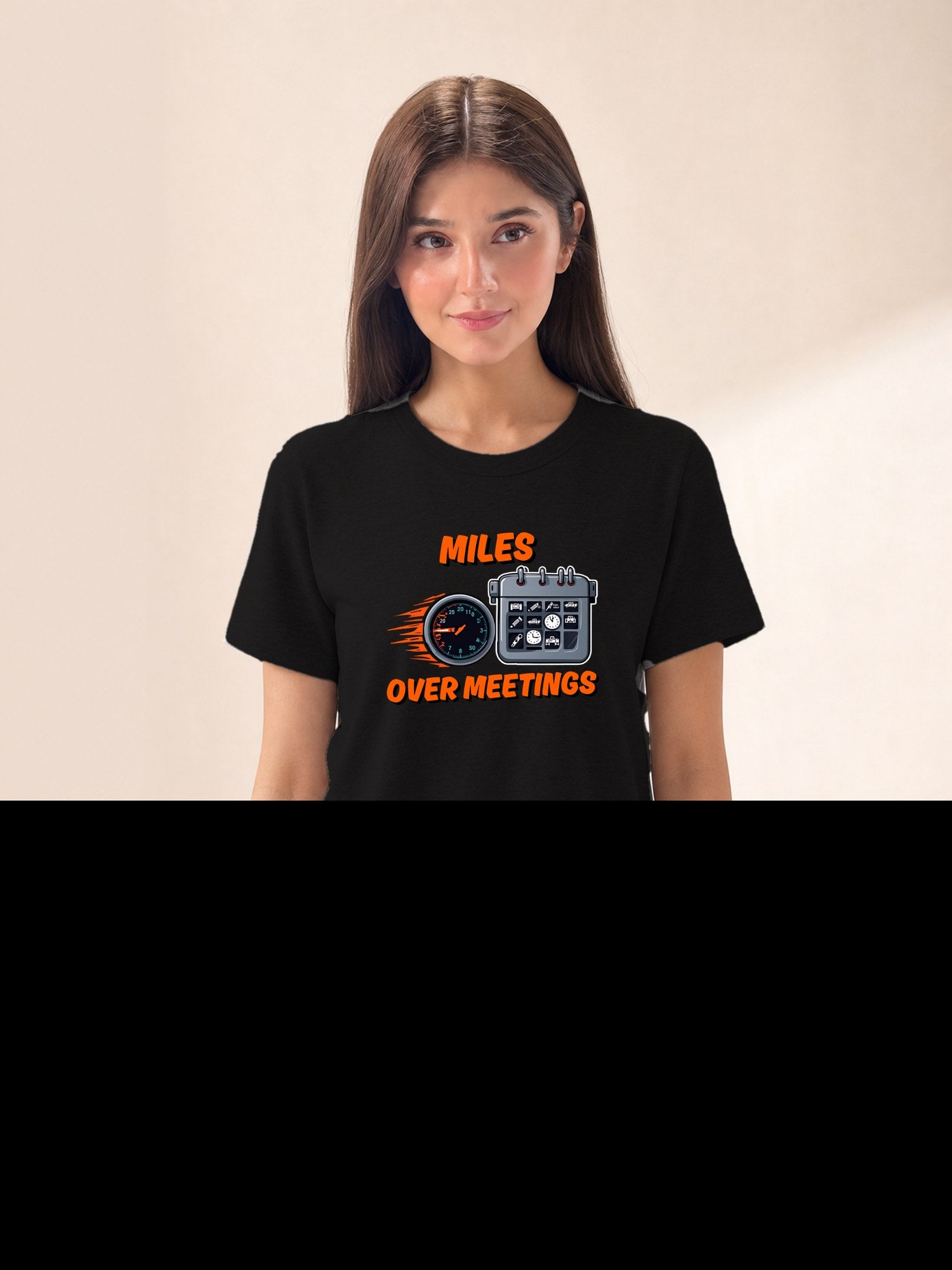 Miles Over Meetings - female model (full)