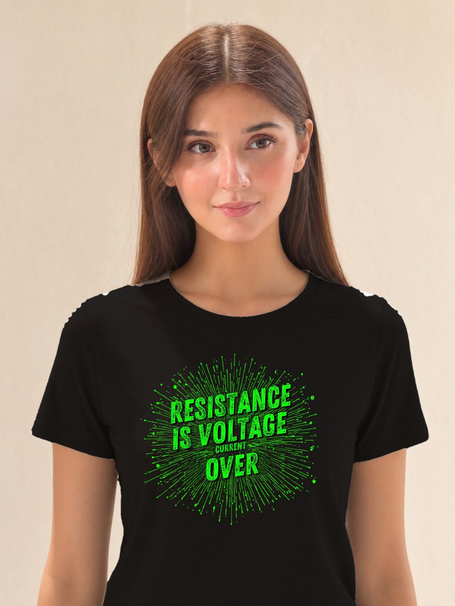 Circuit Board - female model (closeup)