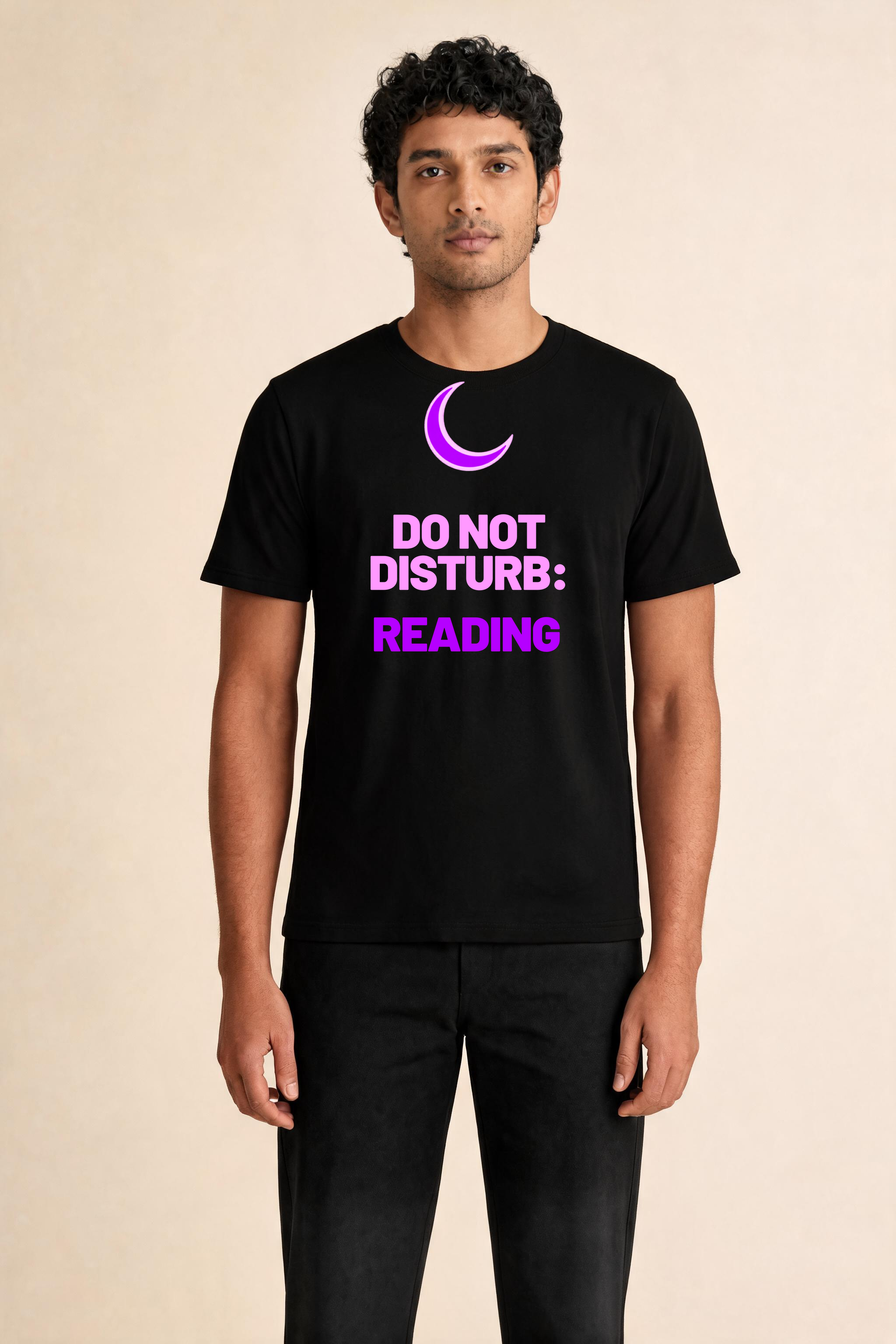Dynamic Geometric Design With Book Icon Premium Tee — Male Model (Black)