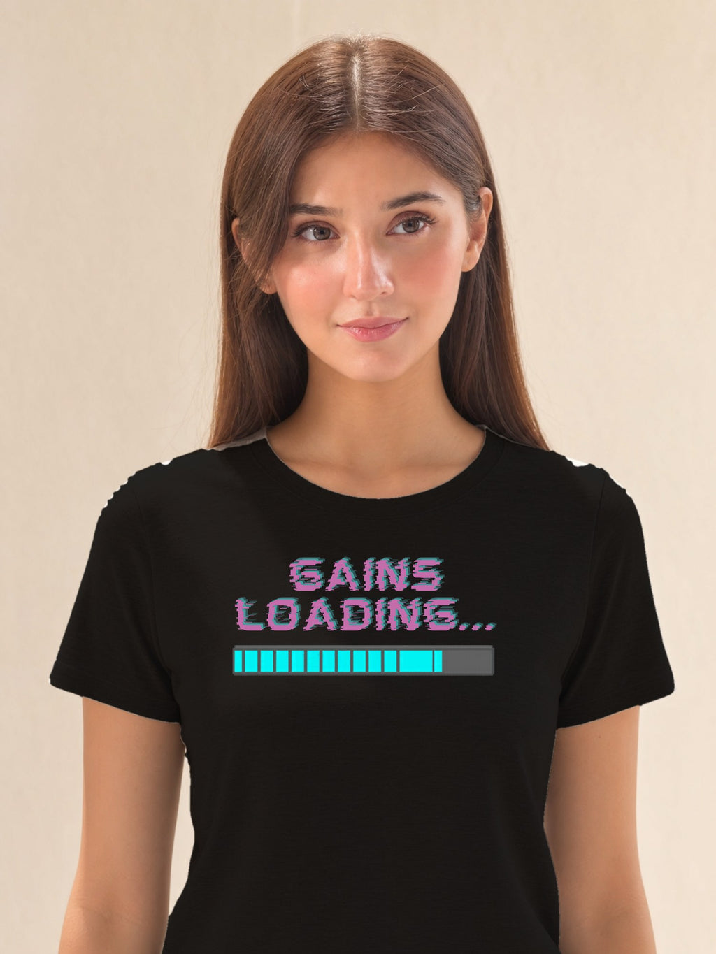 Gains Loading - female model (closeup)