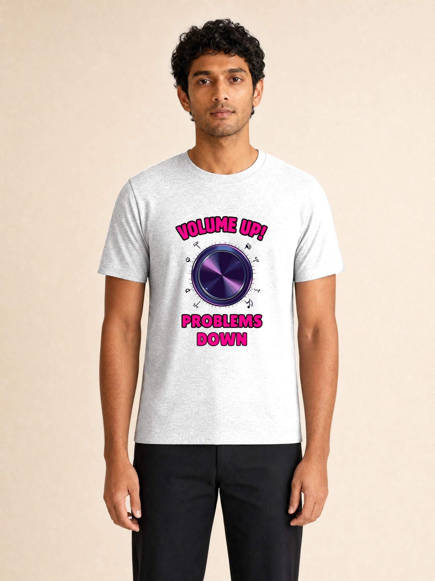 Neon Volume Knob - male model (full)
