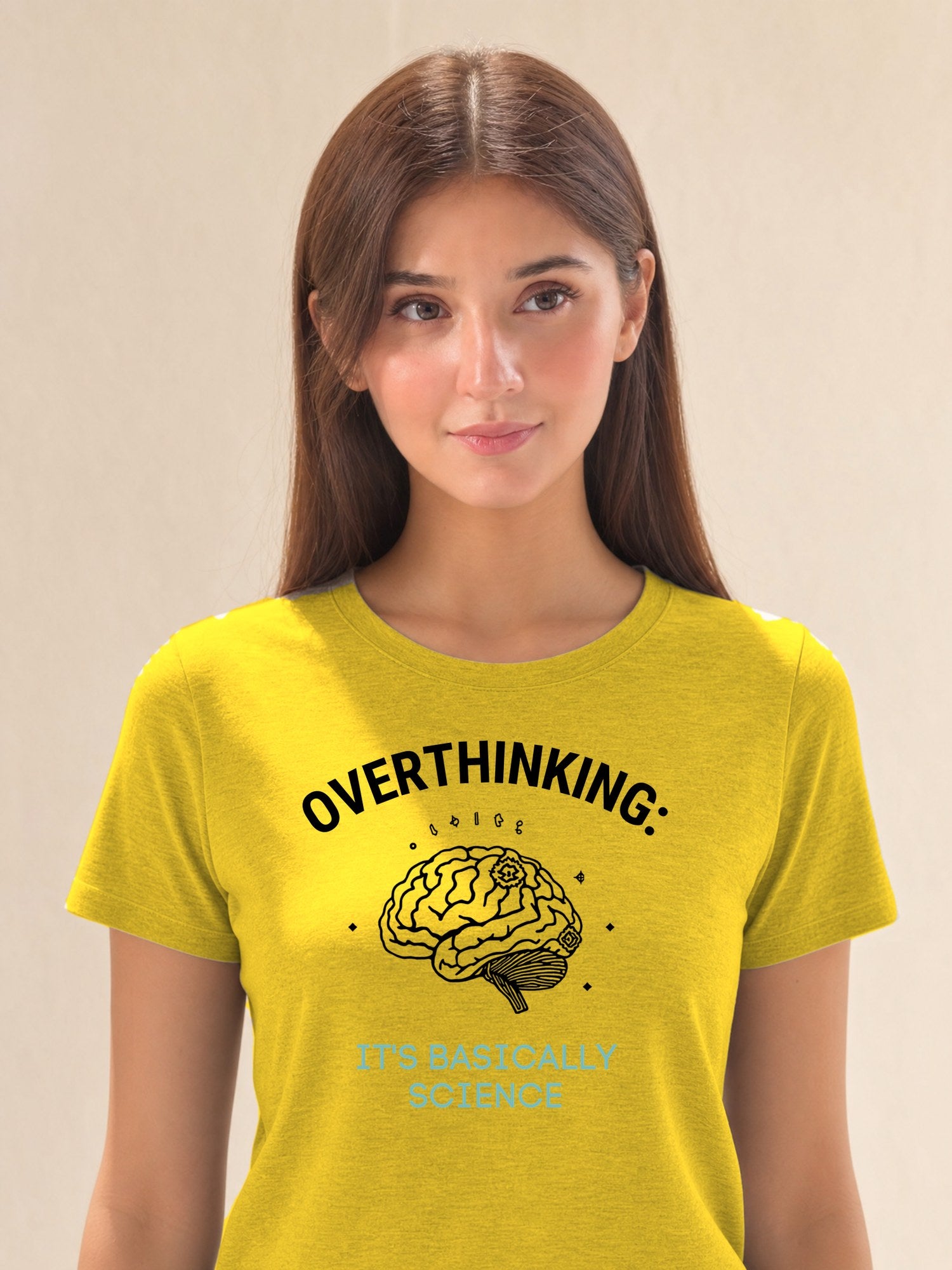 Science & Overthinking - female model (closeup)
