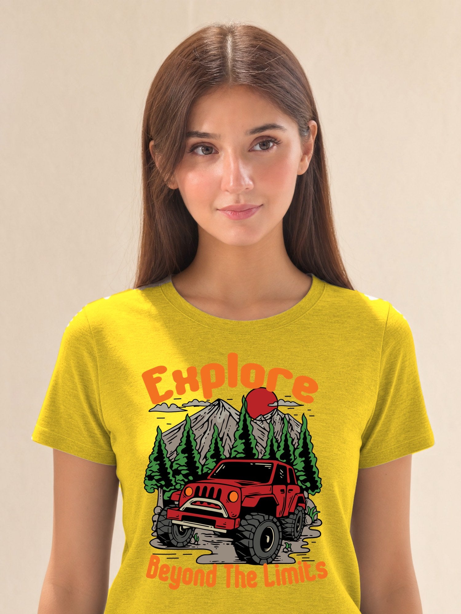 Explore Beyond The Limits - female model (closeup)