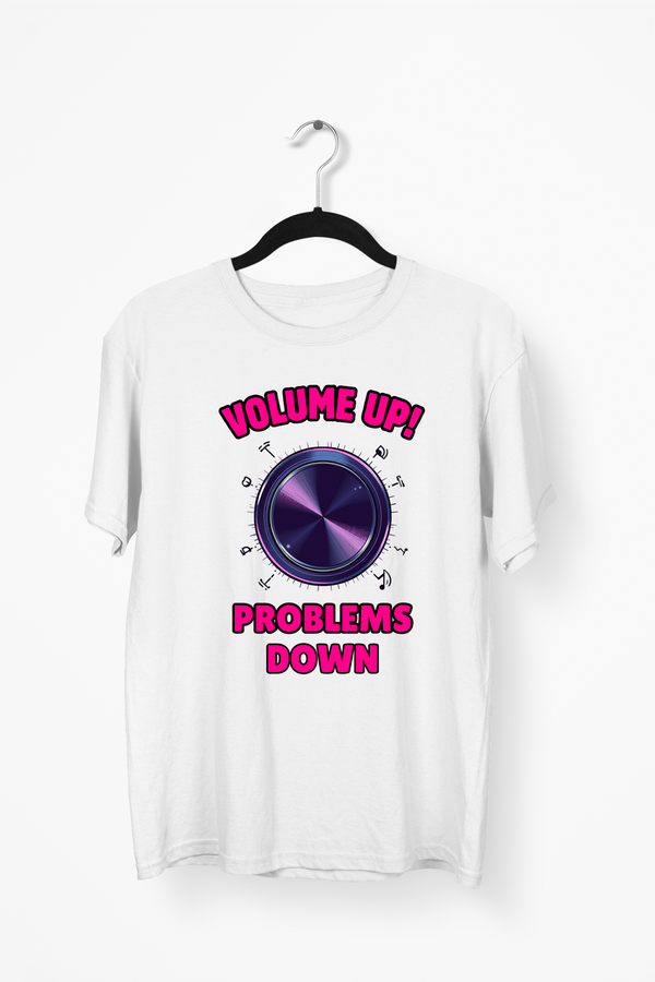 Neon Volume Knob Premium Tee — White