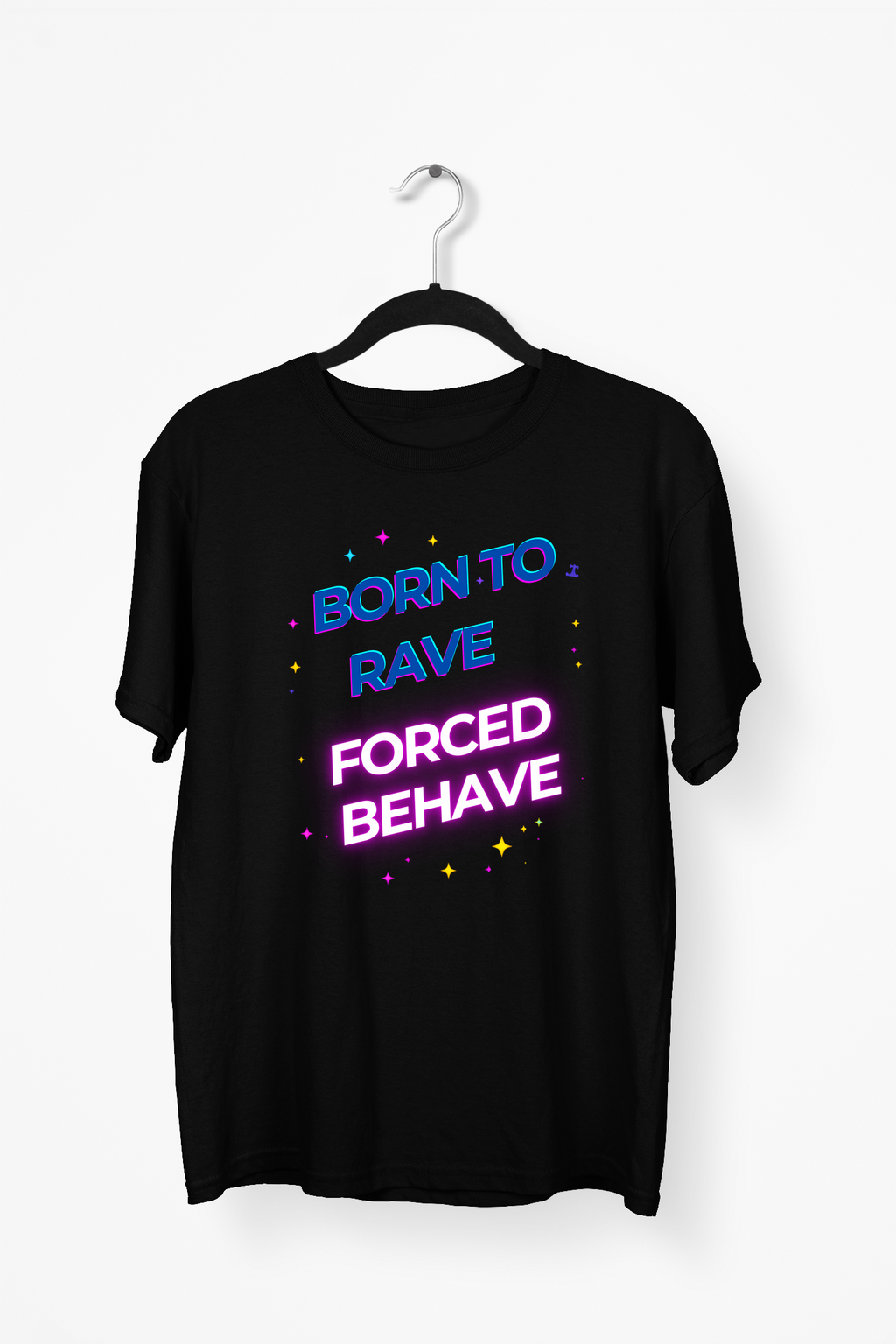 Retro Neon Premium Tee — Black