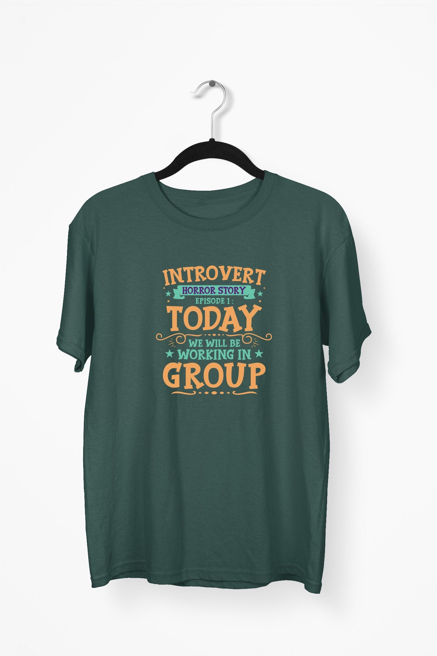 Introvert Premium Tee — Bottle Green