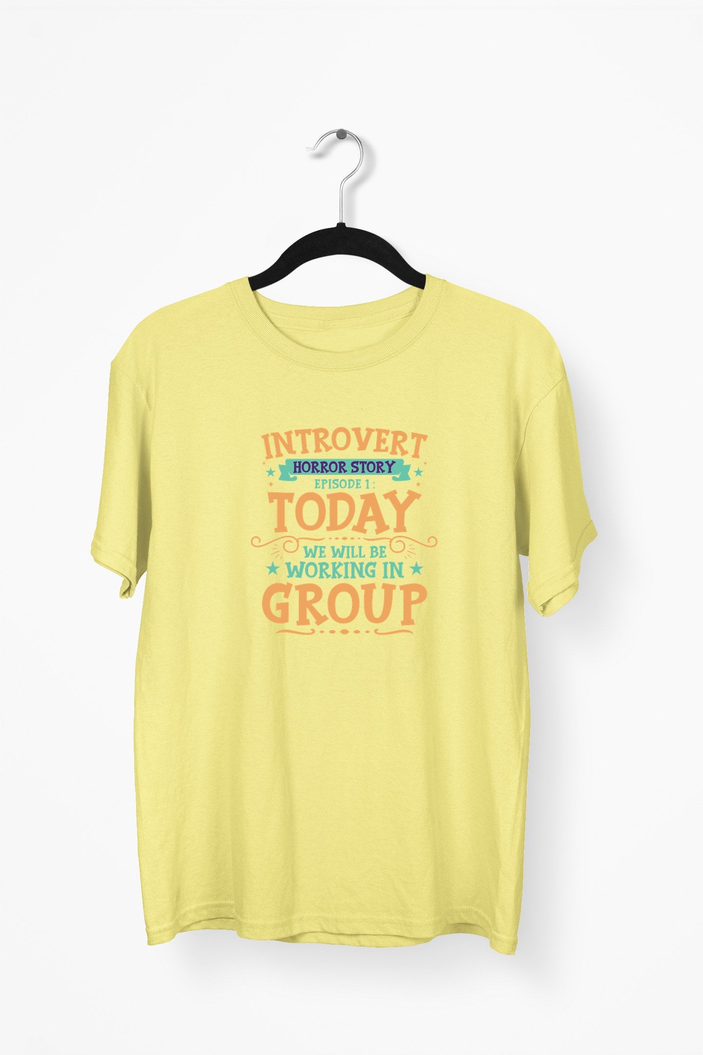 Introvert Premium Tee — Yellow