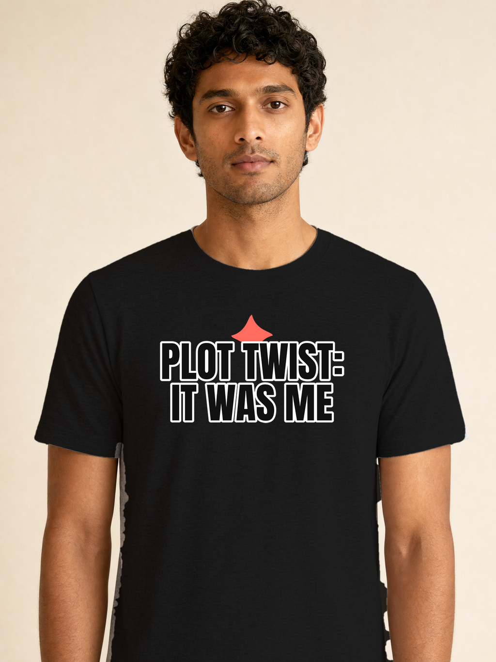 Plot Twist It Was Me - male model (closeup)