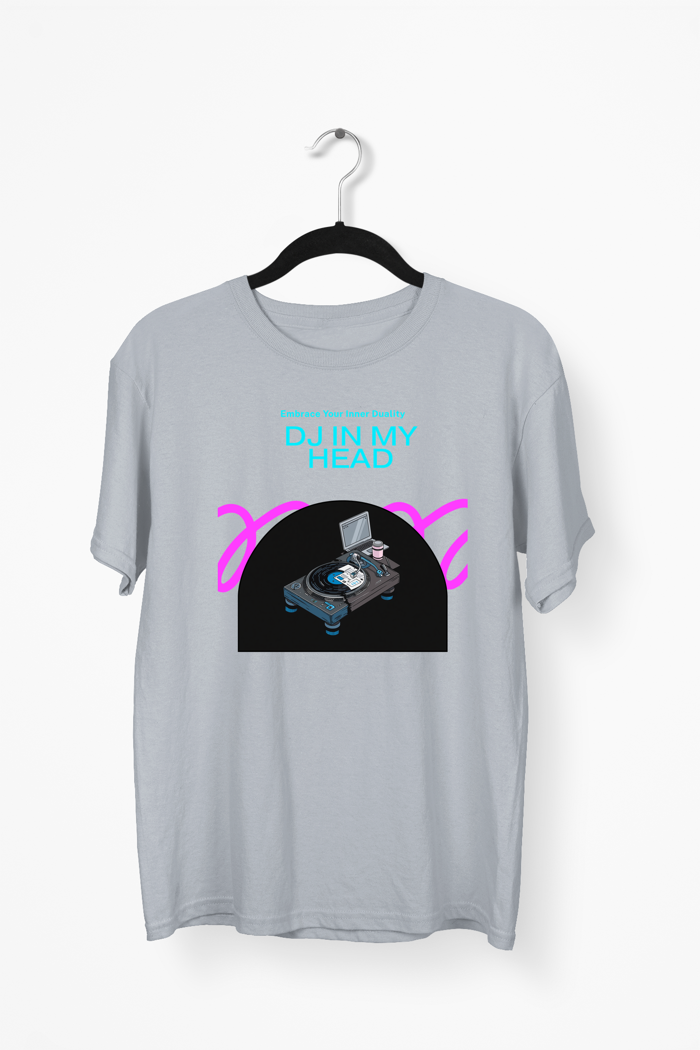 DJ In My Head Premium Tee — Gray
