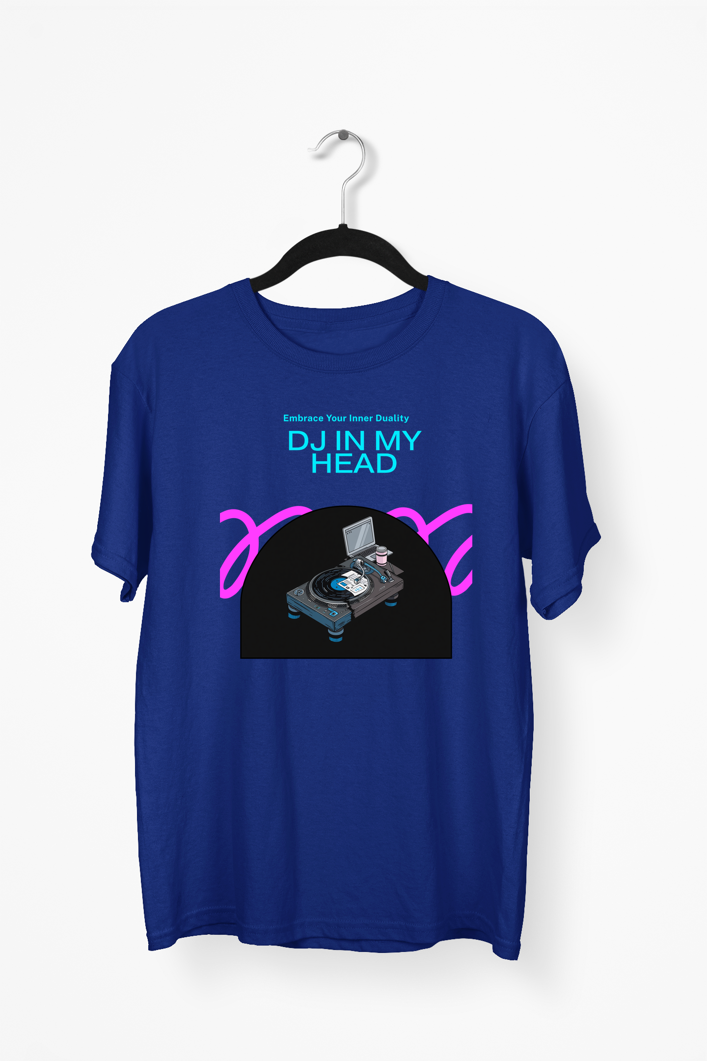 DJ In My Head Premium Tee — Navy Blue