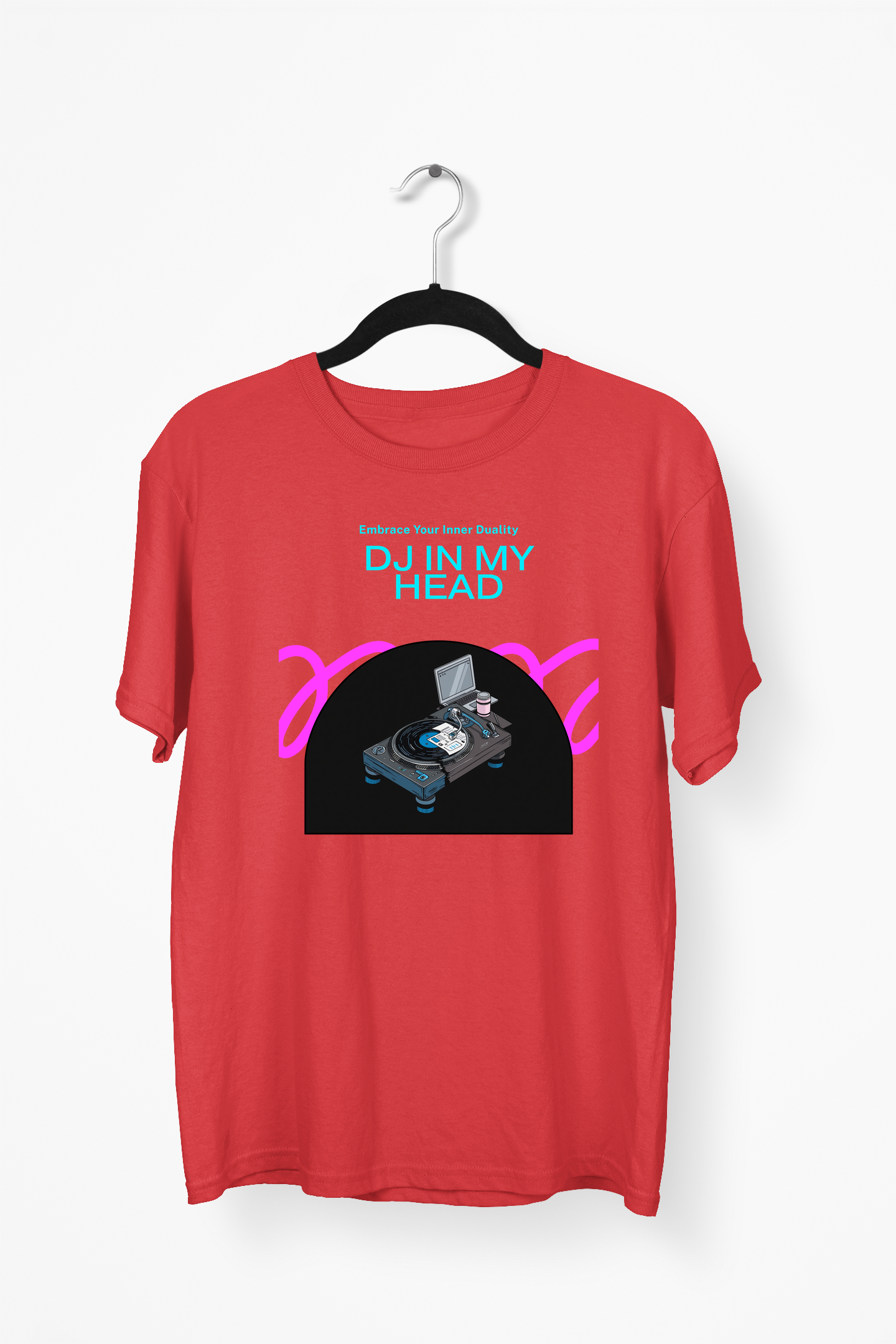 DJ In My Head Premium Tee — Red