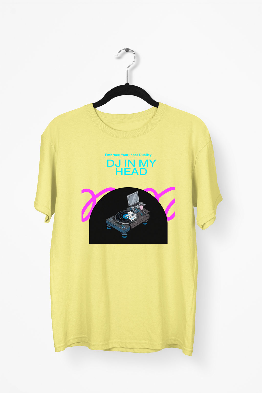 DJ In My Head Premium Tee — Yellow