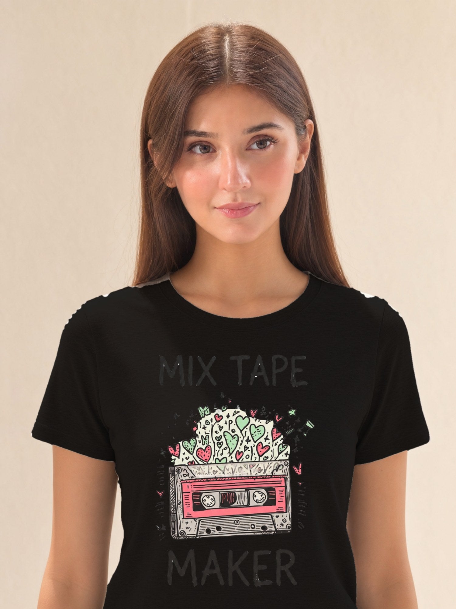 Cassette Tape - female model (closeup)