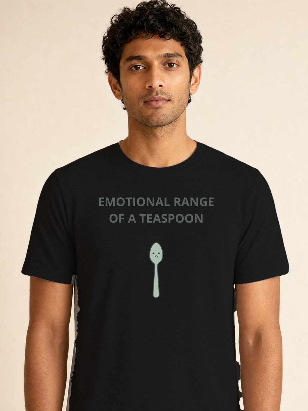 Teaspoon - male model (closeup)