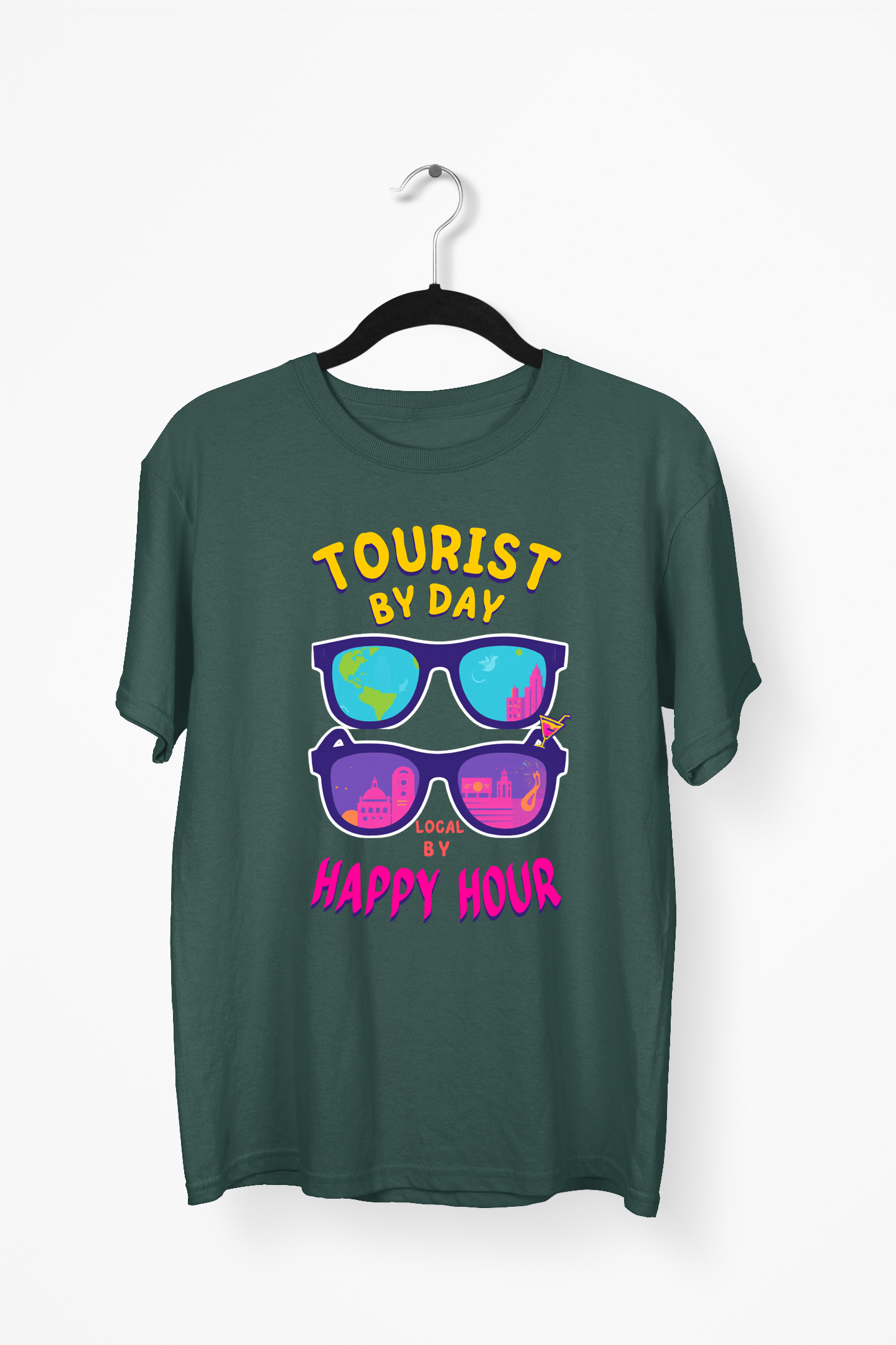 Shades Premium Tee — Bottle Green