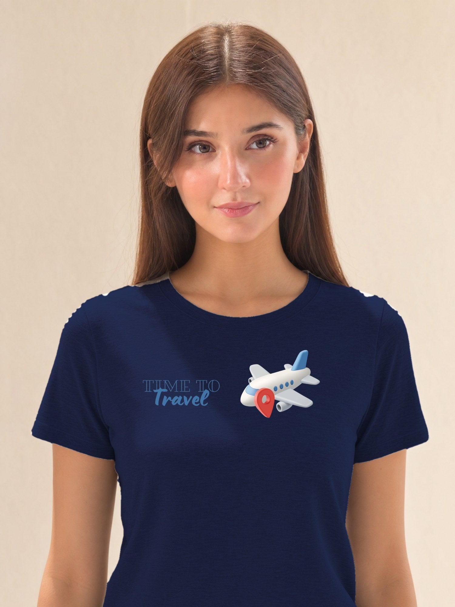 Model - Female Closeup - Navy Blue