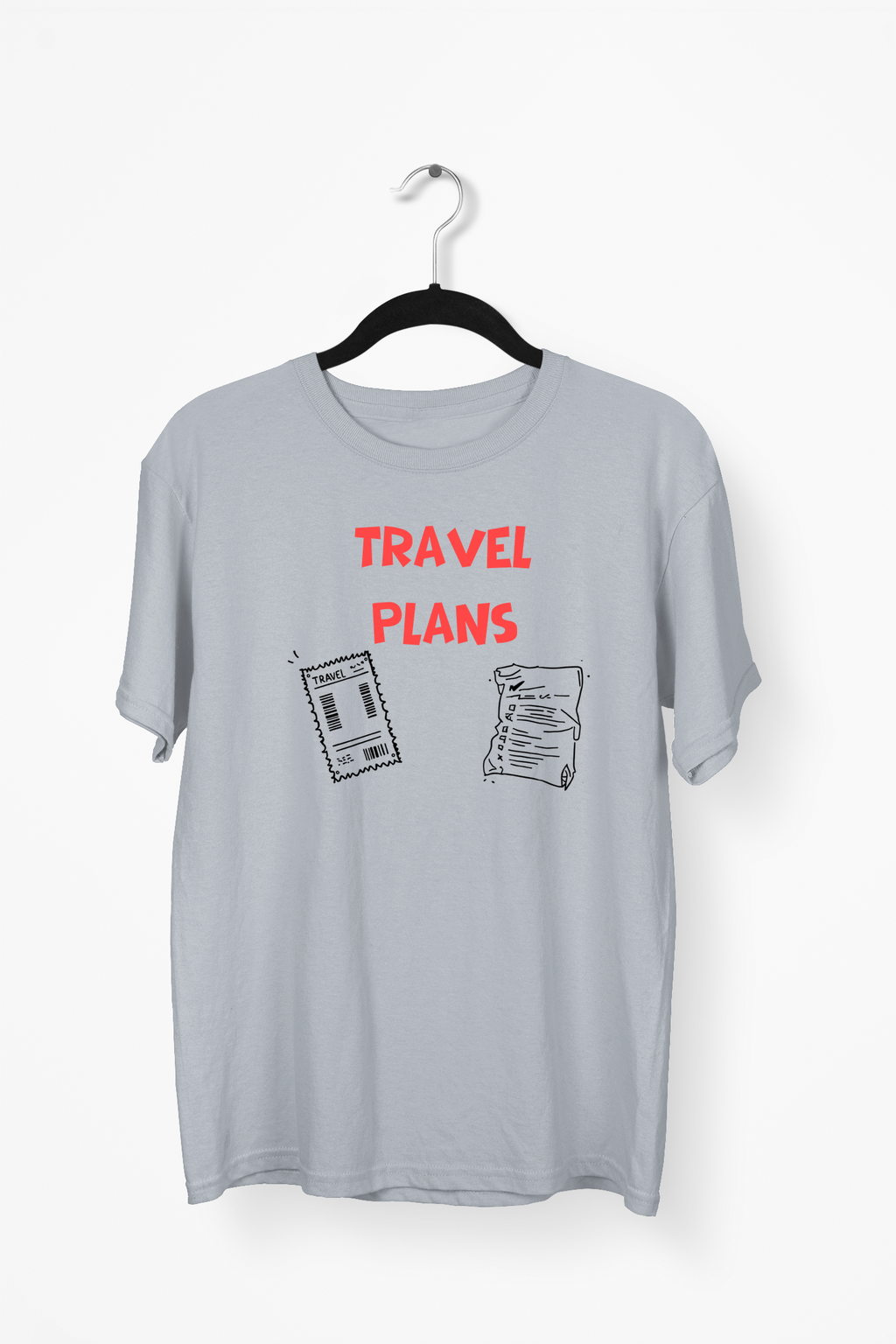 Travel Plans vs Life Plans Premium Tee — Gray