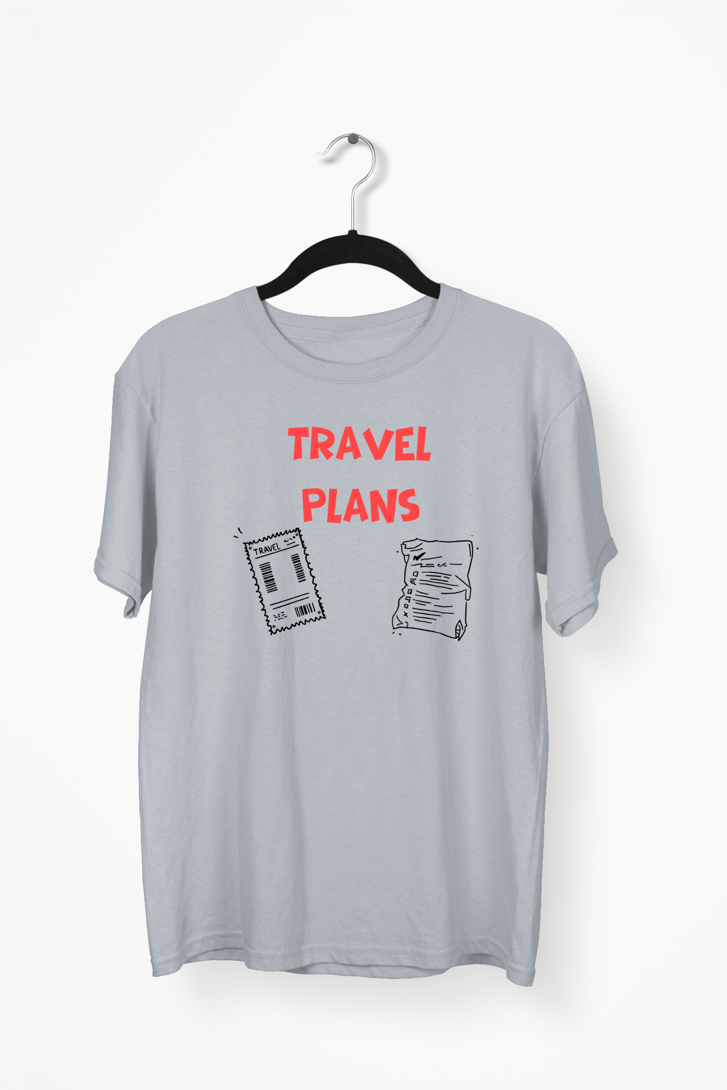 Travel Plans vs Life Plans Premium Tee — Gray