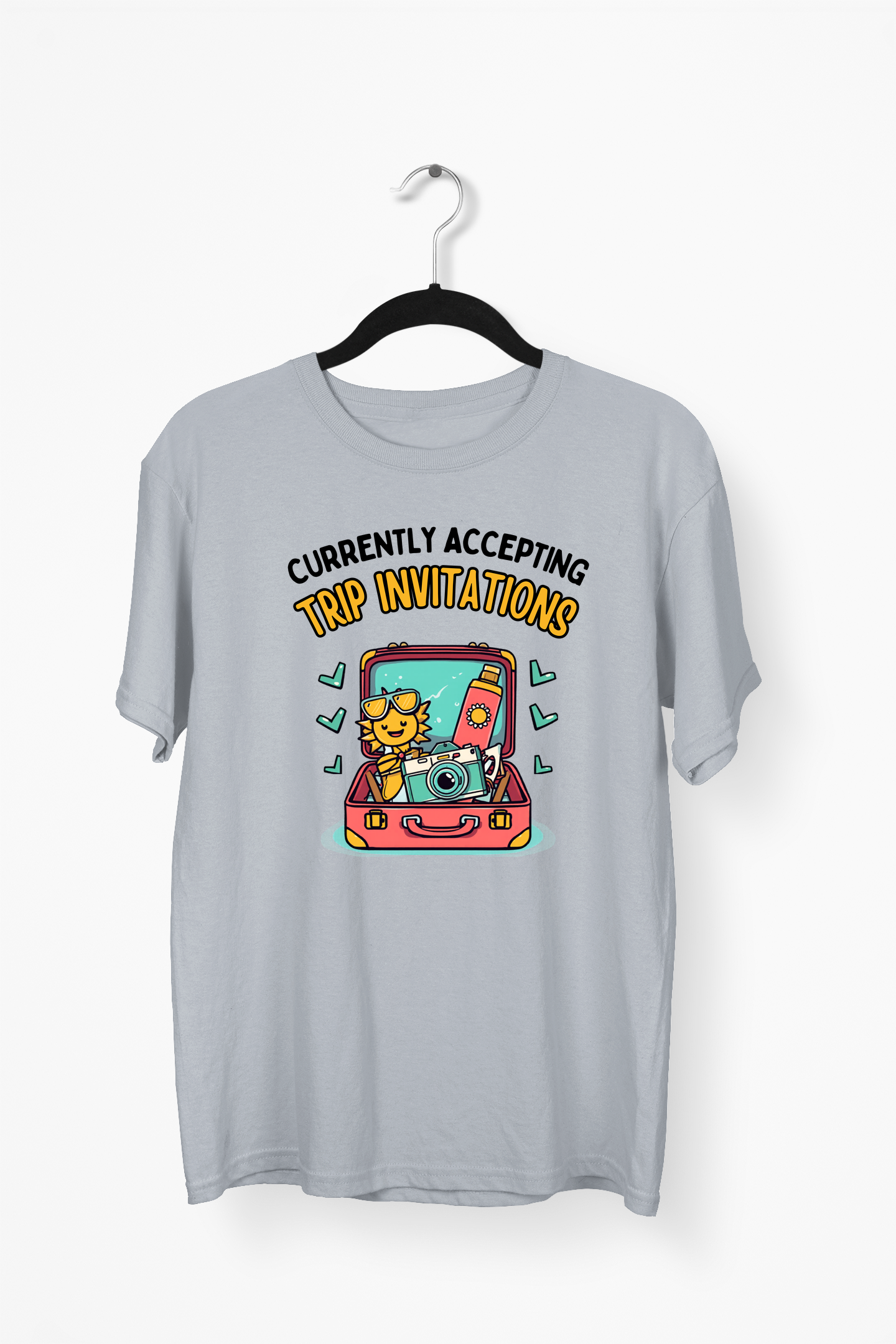 Travel Invitation Premium Tee — Gray
