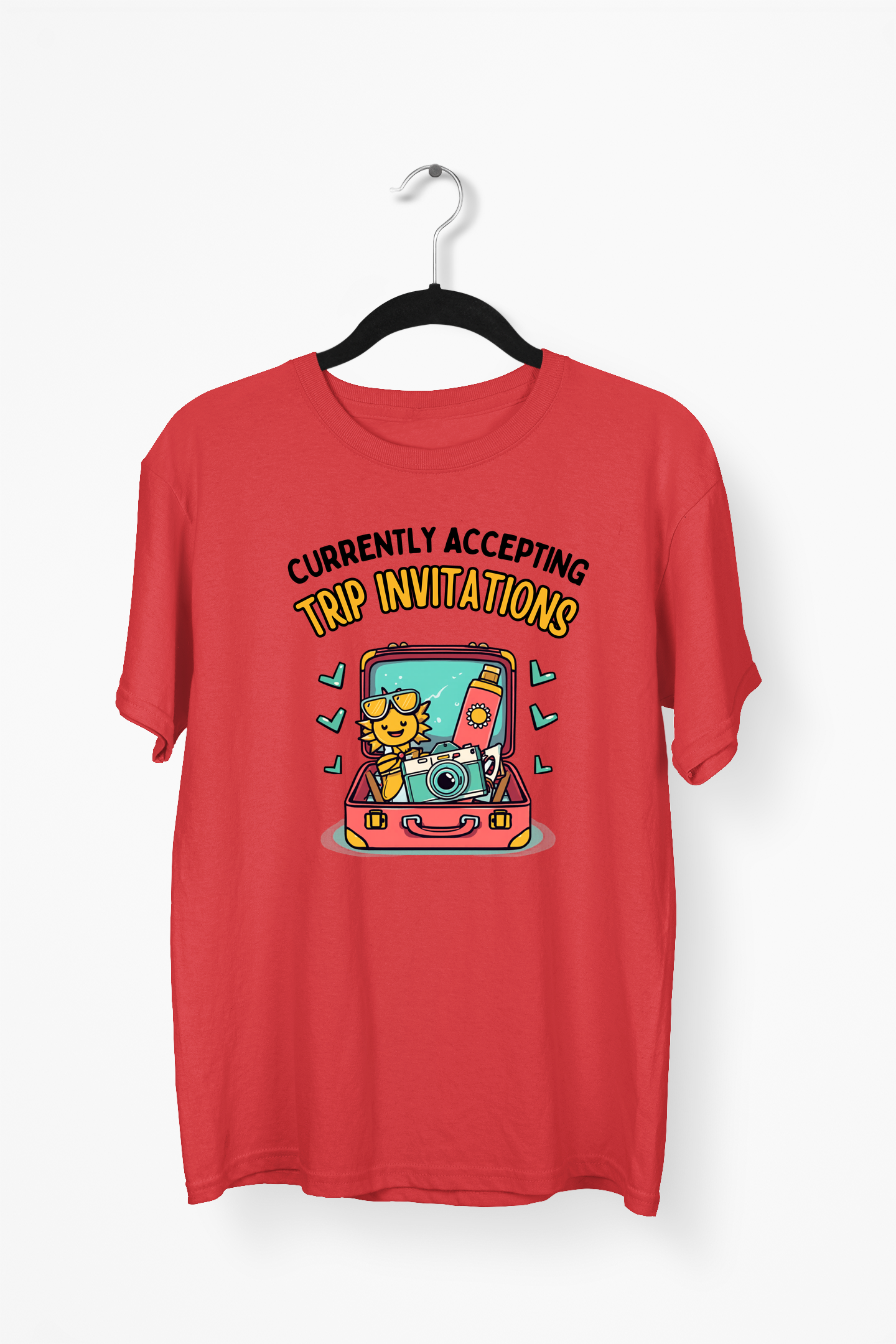 Travel Invitation Premium Tee — Red